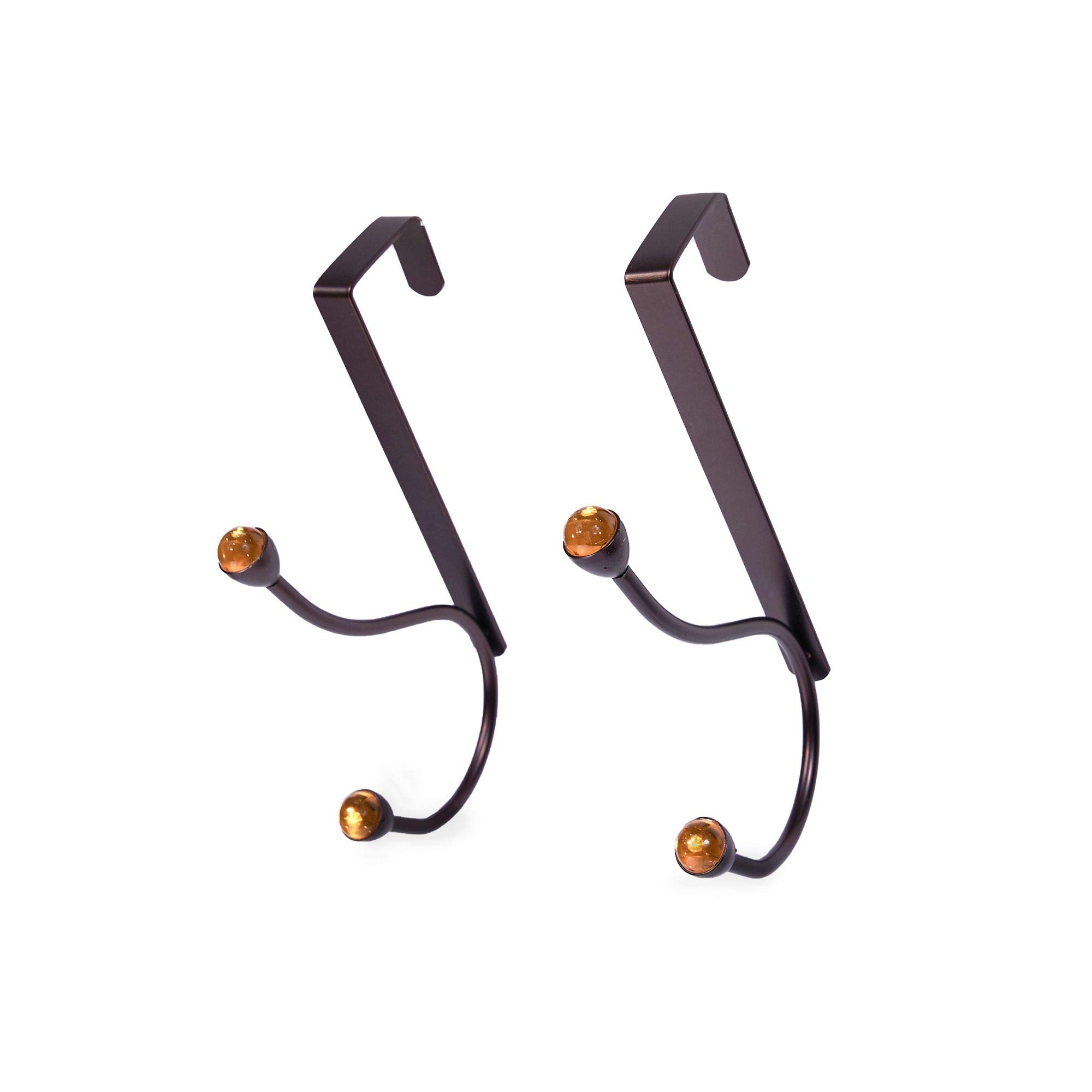 Elegant Home Fashions Decorative Amber Door Hooks - Perfect for Hanging Coats, Hats & Bags in Entryways, Bedrooms & Bathrooms