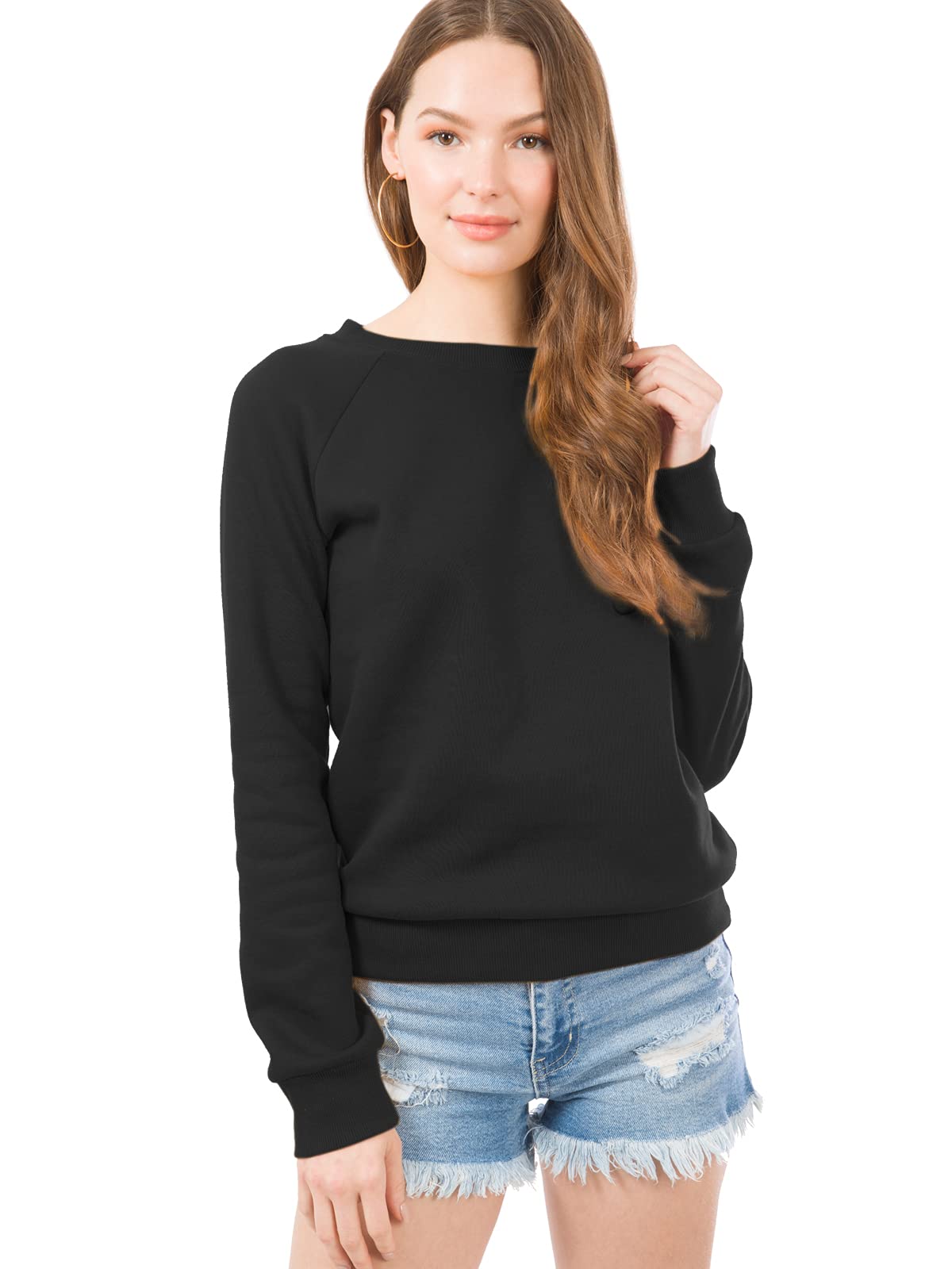 Olivia Women's Soft & Comfortable Fleece Crewneck Sweatshirt | Cozy Pullover for Fall & Winter | Casual Outfits, Layering & Lounge Wear