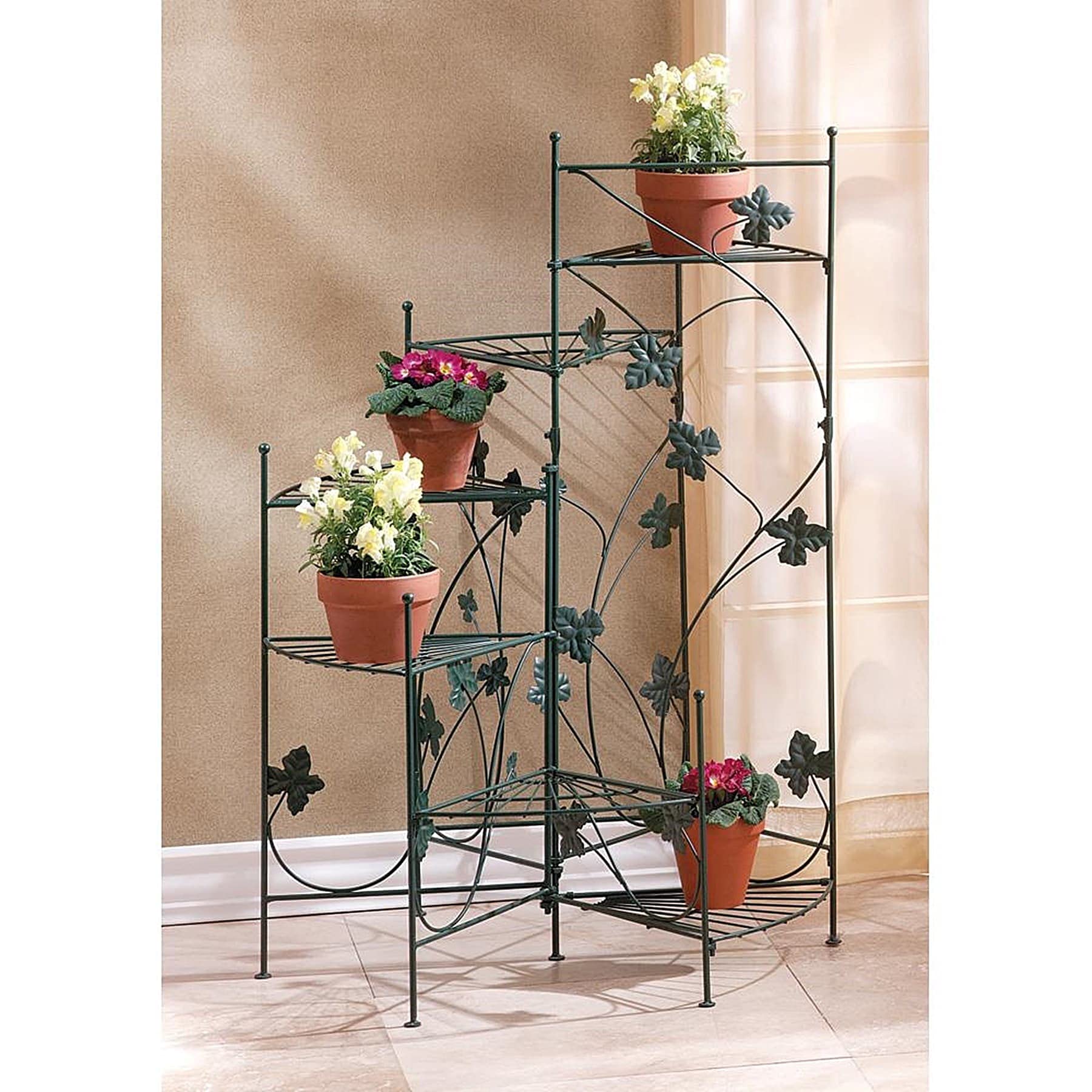 BSD National Supplies Leafy 6-Tier Graduated Plant Stand - Perfect for Indoor Herb Gardens, Balcony Decor & Small Space Gardening
