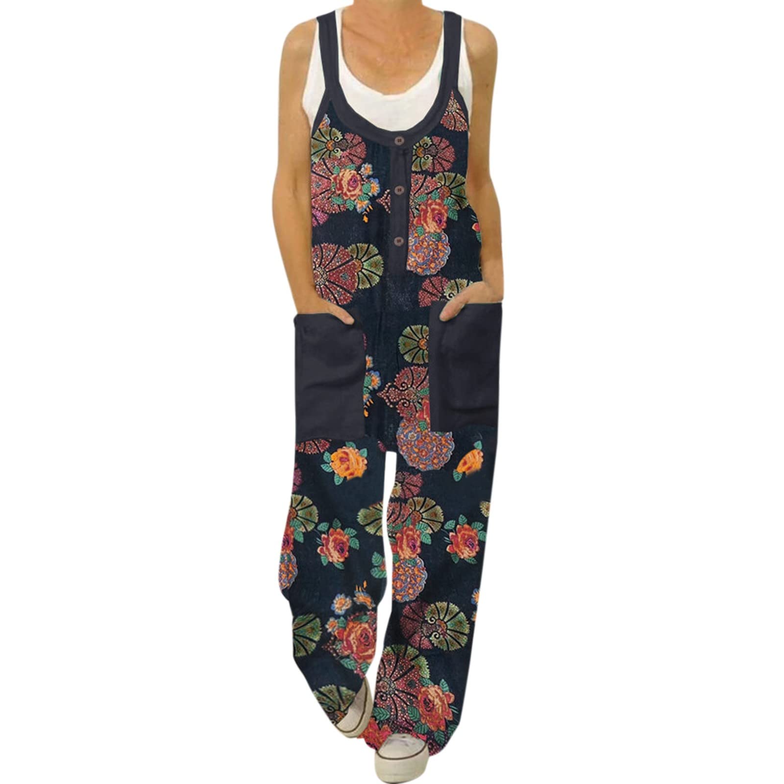 Stylish Women's Wide Leg Jumpsuits - Summer Boho Romper & Dressy Mini Jumpsuit for Casual Wear, Beach Outfits, and Lounge Comfort | Perfect for Vacations, Parties & Everyday Fashion