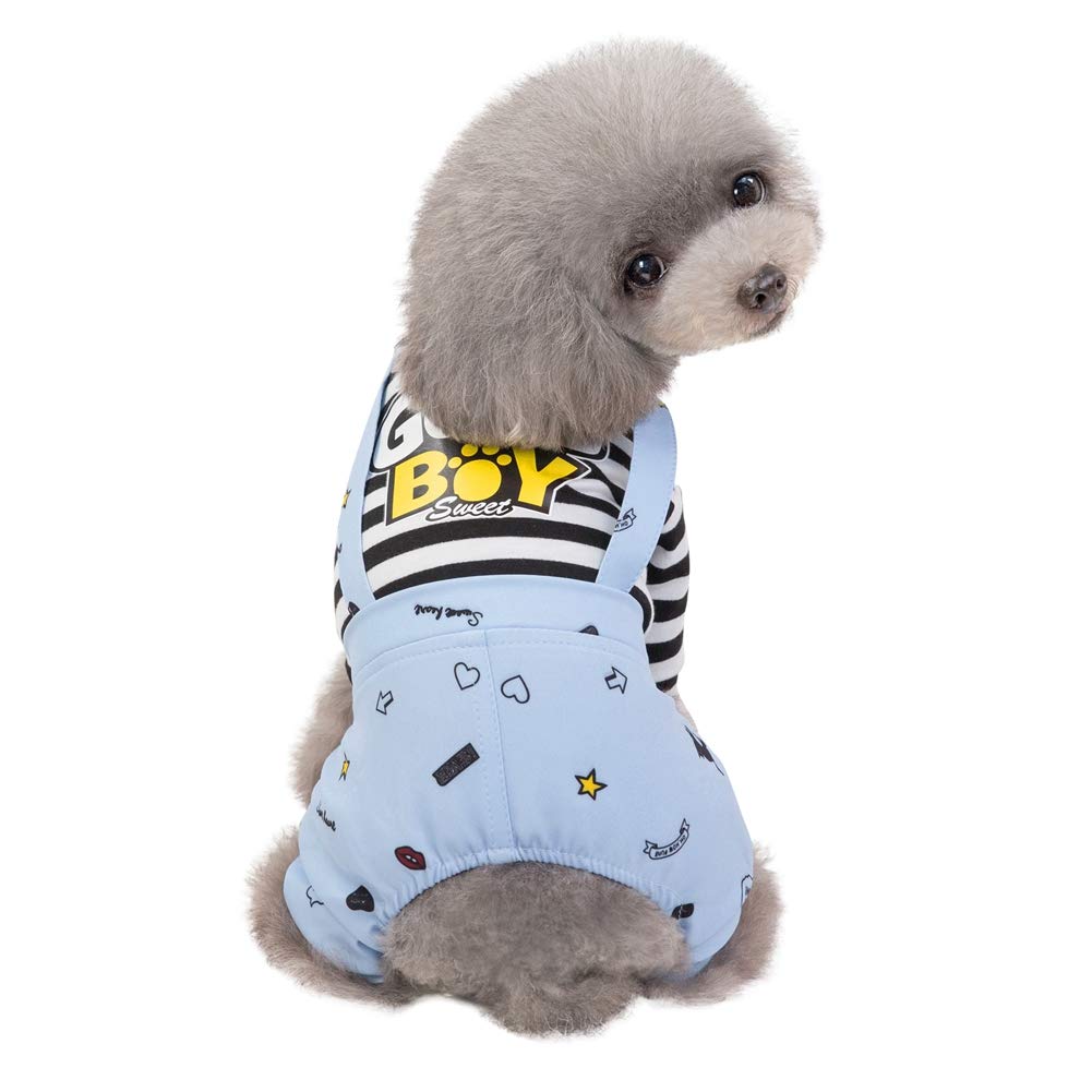 Norbi Pet Dog Cat Clothes - Striped Puppy Romper Vest Outfit, Cute Jumpsuit for Small Dogs & Cats | Perfect for Daily Wear, Photo Shoots & Outdoor Adventures