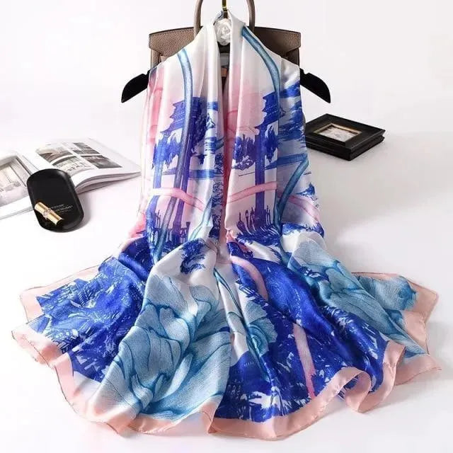 Luxury Silk Scarves for Women - Elegant Fashion Accessories for Office, Party & Everyday Wear