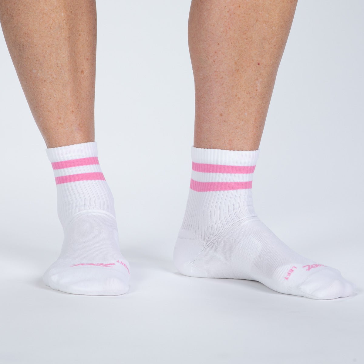 Unisex 4-Pack Zoot Pacer Pink Running Socks - Breathable & Cushioned for Marathon, Gym & Everyday Wear