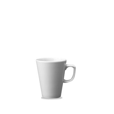Premium Churchill 14 oz White Ceramic Café Latte Mug - Set of 6 for Coffee, Tea & Hot Drinks - Perfect for Home, Office & Restaurant Use