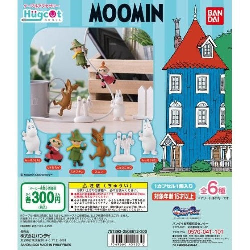 Moomin Hugcot Cord Hanger - 1 Inch Bandai Mini Figure for Phone Charger & Headphone Cable Organization | Cute Desk Accessory for Office & Home