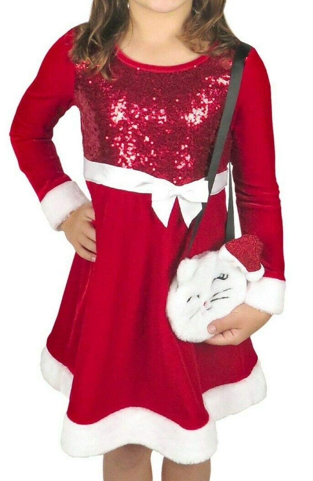 Pink & Violet Holiday Girl's Dress Size 4 - Elegant Christmas Party Outfit for Toddler Girls | Perfect for Holiday Photos, Family Gatherings & Special Occasions