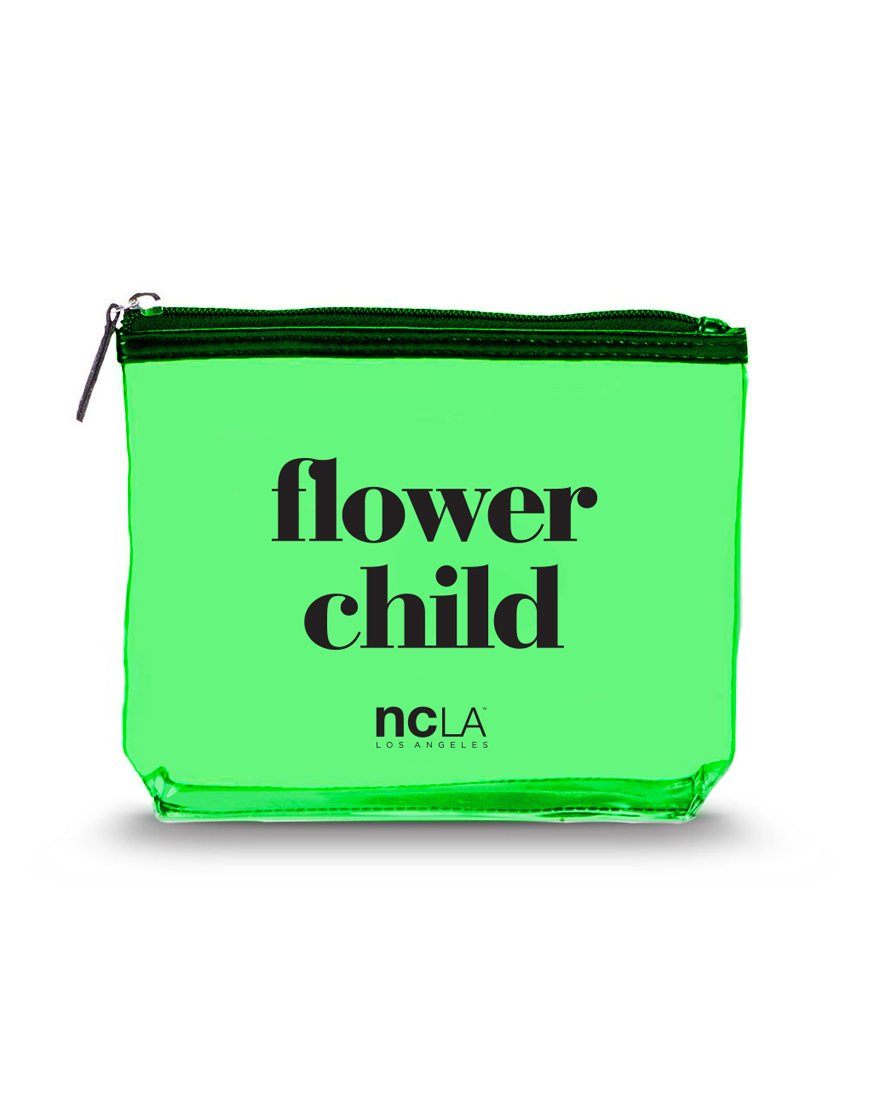 Flower Child Zip Pouch - Cute Floral Makeup Bag for Women, Travel Cosmetic Organizer, Waterproof Toiletry Case - Perfect for Travel, Gym, and Everyday Use