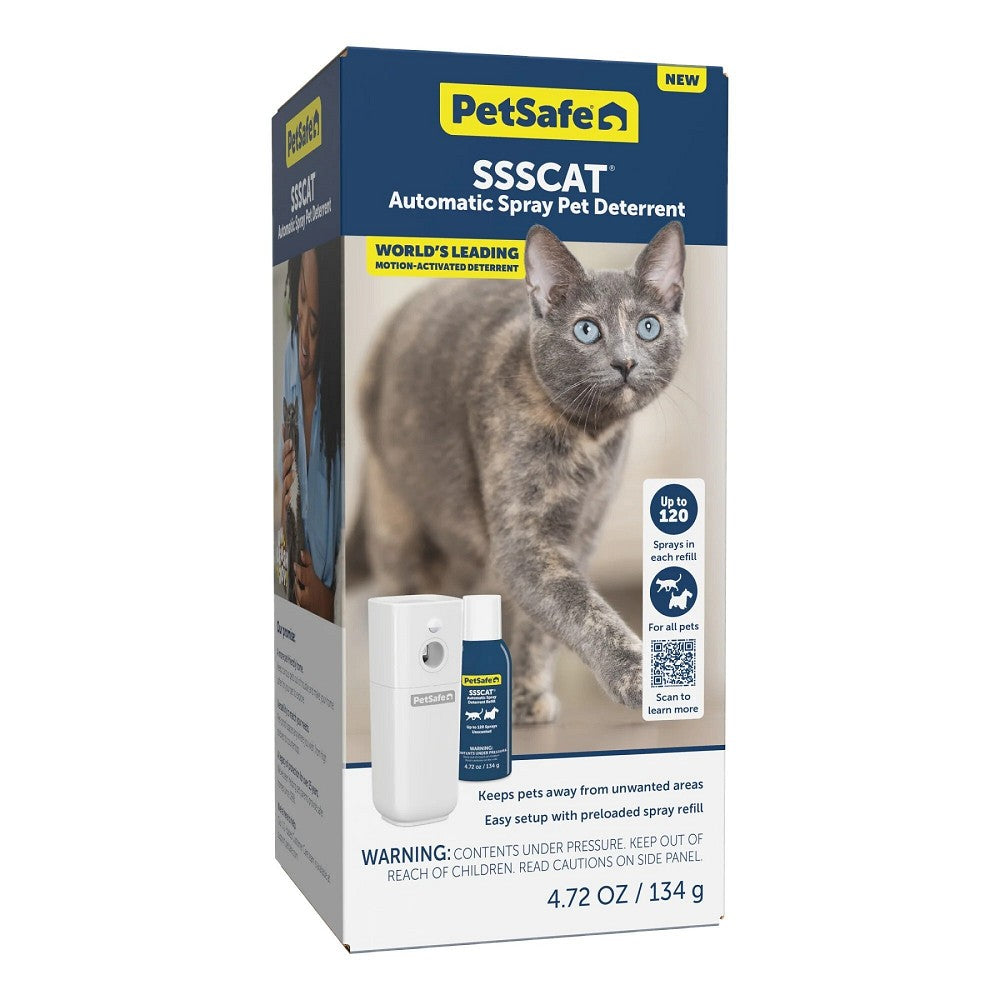 SSSCAT Spray Pet Deterrent - Motion Activated Cat & Dog Repellent for Furniture, Counters & Plants | Indoor & Outdoor Use for Home Protection