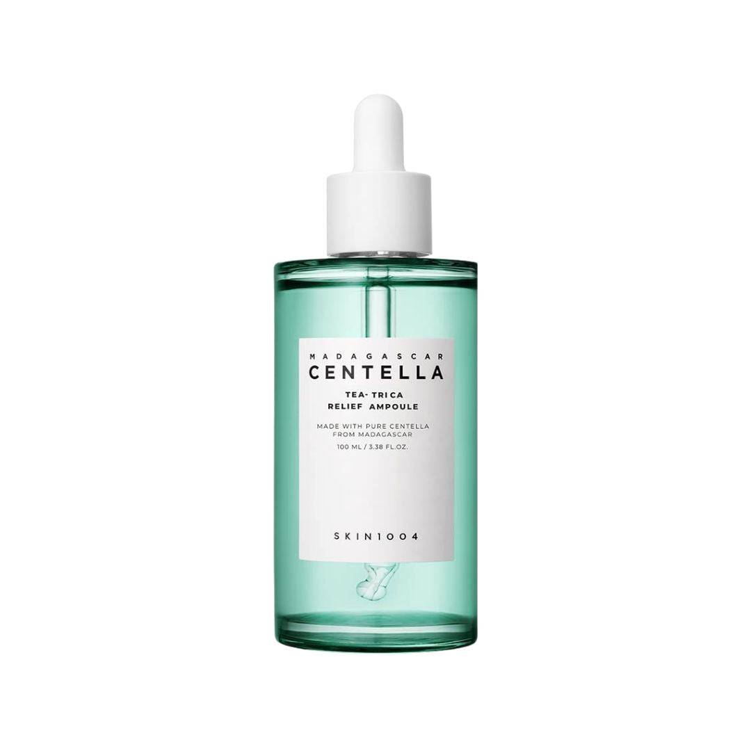 SKIN1004 Madagascar Centella Tea Trica Relief Ampoule - Soothing Serum for Sensitive Skin & Acne Relief - Perfect for Daily Skincare Routine & Post-Treatment Calming