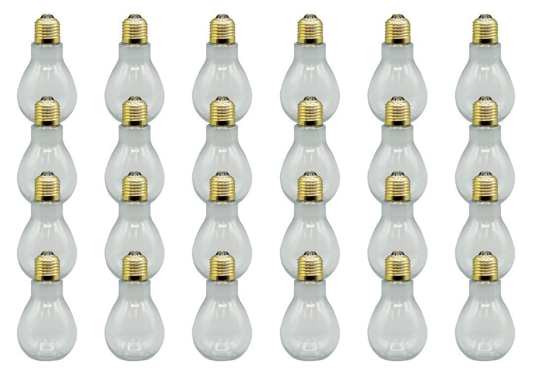 288-Piece Clear Plastic Fillable Light Bulbs for Candy - 4 Inch Tall Bulk Wholesale - Perfect for Weddings, Party Favors, DIY Crafts & Holiday Decorations