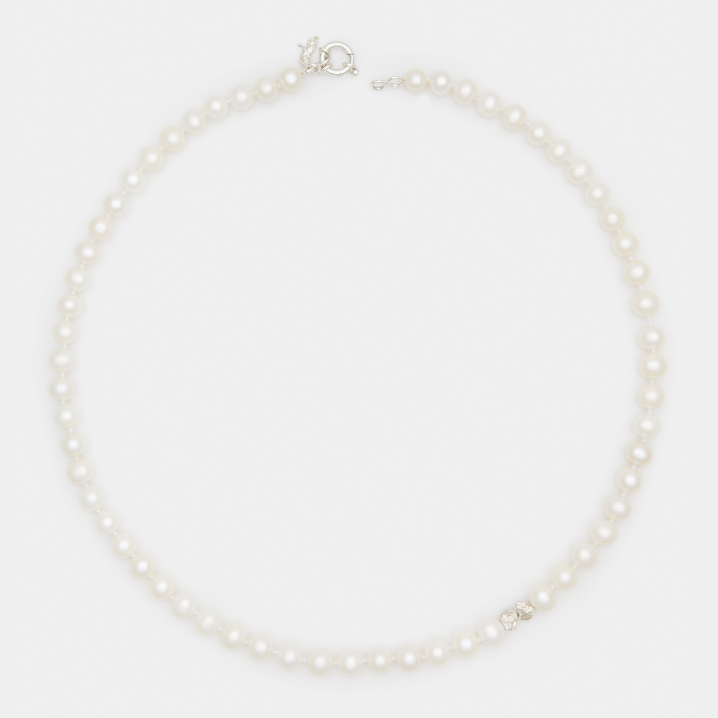 Louis II Sterling Silver Pearl Necklace for Women - Elegant Jewelry Gift for Brides, Party & Special Occasions