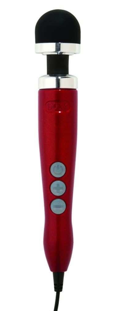 Doxy Number 3 Candy Red Multi-Speed Massager - Powerful Personal Vibrator for Muscle Relaxation & Intimate Pleasure - Perfect for Home Spa, Couples Use & Stress Relief