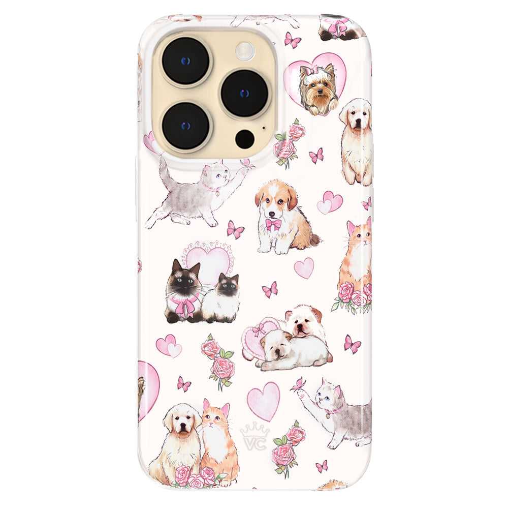 Cute Puppy & Kitten iPhone Case - Durable Protective Phone Cover for iPhone 12/13/14/15 - Perfect for Pet Lovers & Animal Enthusiasts - Great Gift for Dog & Cat Owners