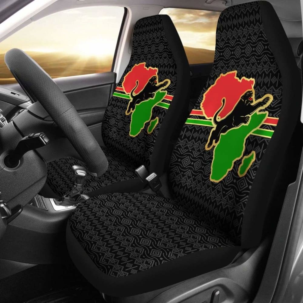 Premium African Panther Print Car Seat Covers - Universal Fit for Cars, Trucks & SUVs (Model 3912-153908) | Stylish Protection for Road Trips & Daily Commutes
