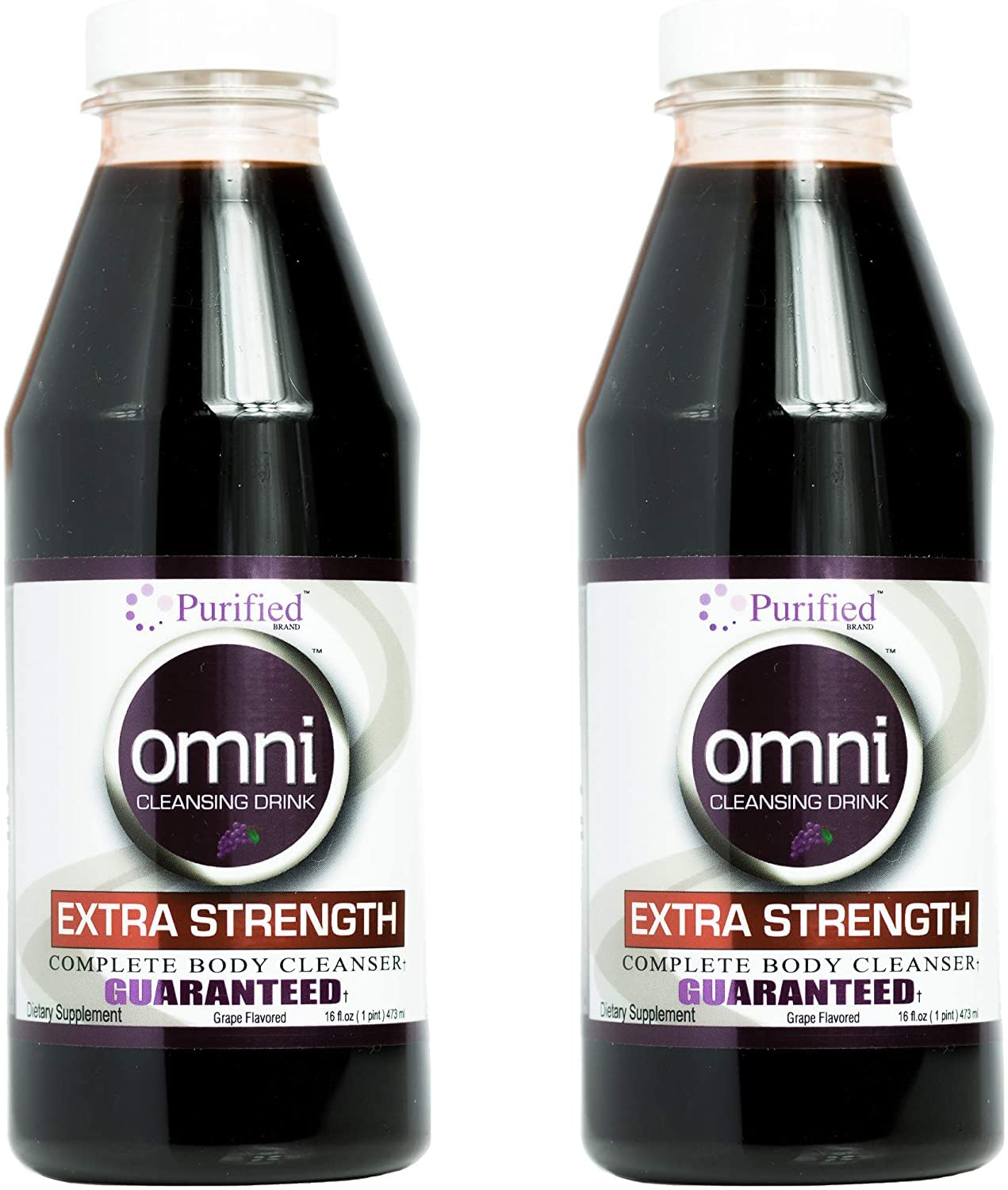 **Omni Detox Cleanse Drink - Natural Grape Flavor Whole Body Detox Juice - 16 oz Two Pack - Vitamins & Minerals Enriched for Quick Cleanse - Perfect for Post-Workout, Weight Loss & Liver Support**