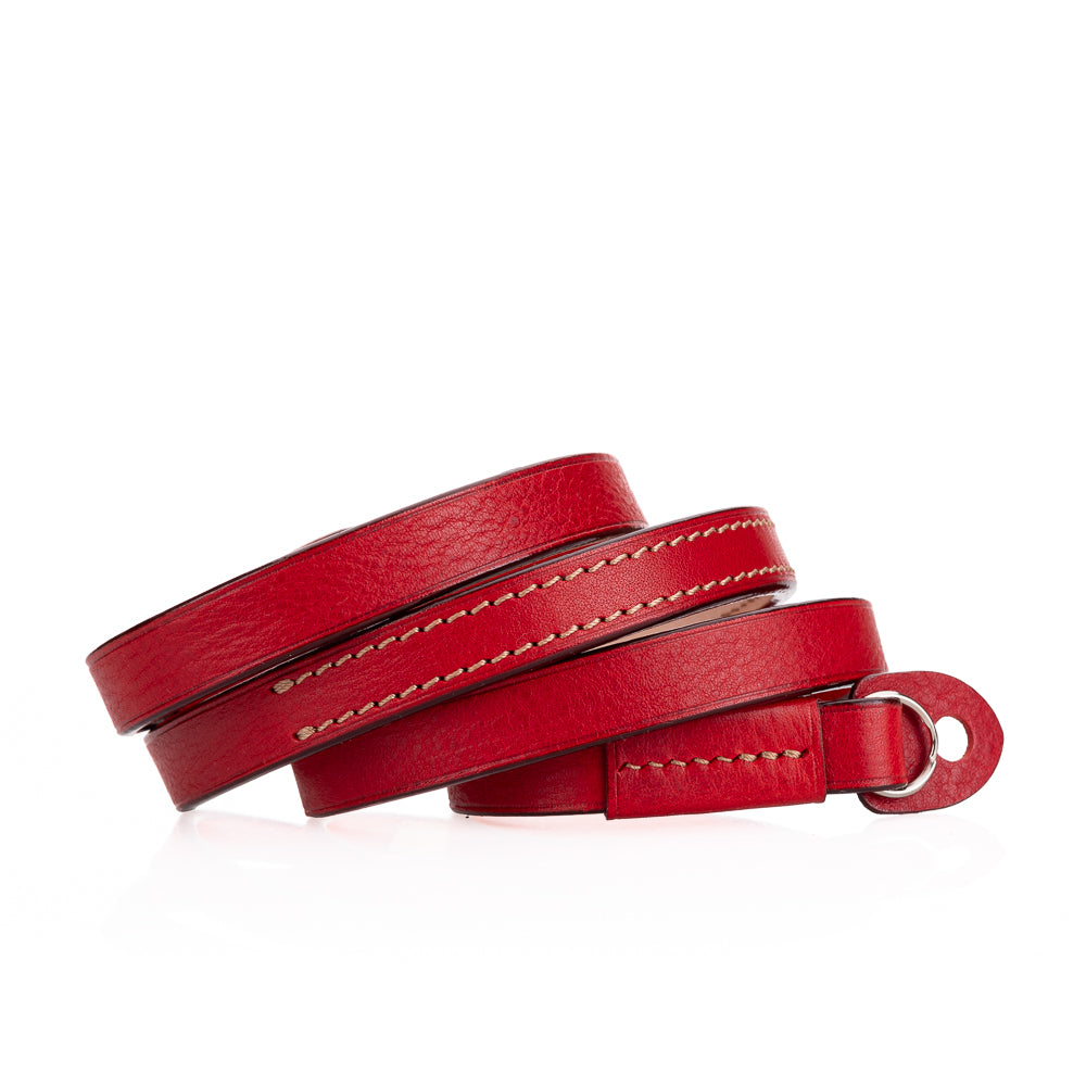 Premium Arte di Mano Comfortable Leather Neck Strap 95cm - Buttero Box Red for DSLR & Mirrorless Cameras | Perfect for Travel, Street Photography & Professional Shoots