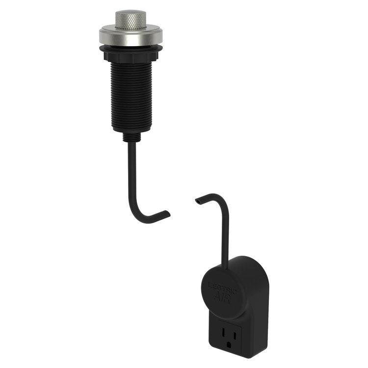 Air Switch Garbage Disposal with Power Adapter - Satin Nickel PVD Brass Finish for Kitchen Sink Waste Disposer - Perfect for Modern Home & Restaurant Use