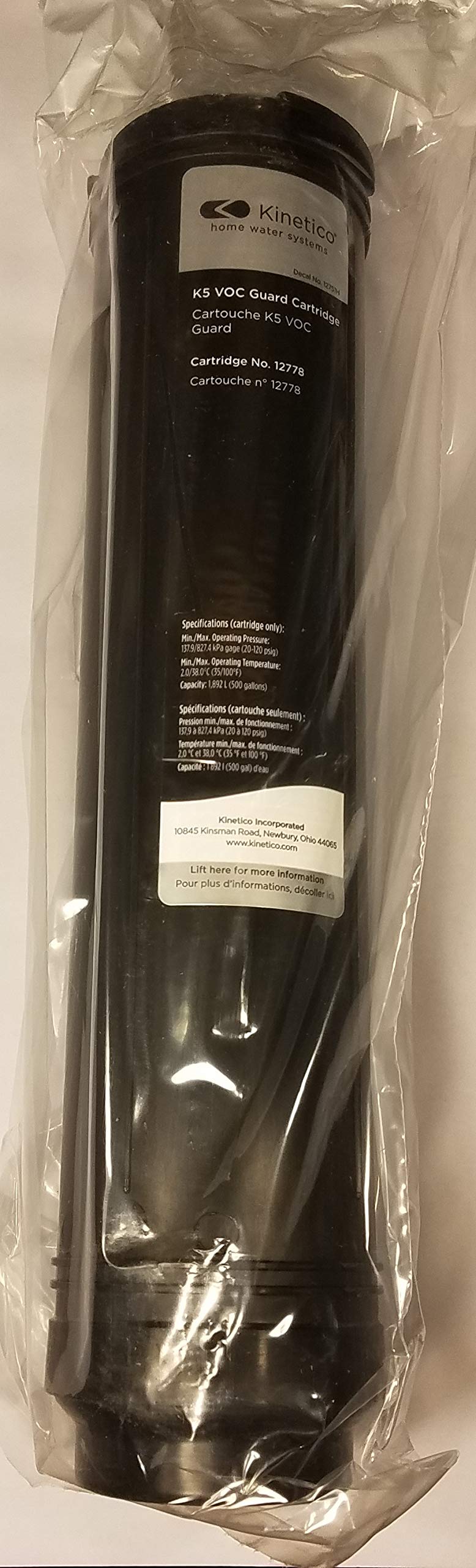 K5 Kinetico Silver 12778 Replacement Water Filter Cartridge - Compatible with Kinetico K5 Drinking Water System - Improves Taste & Reduces Contaminants - Perfect for Home, Office & RV Use
