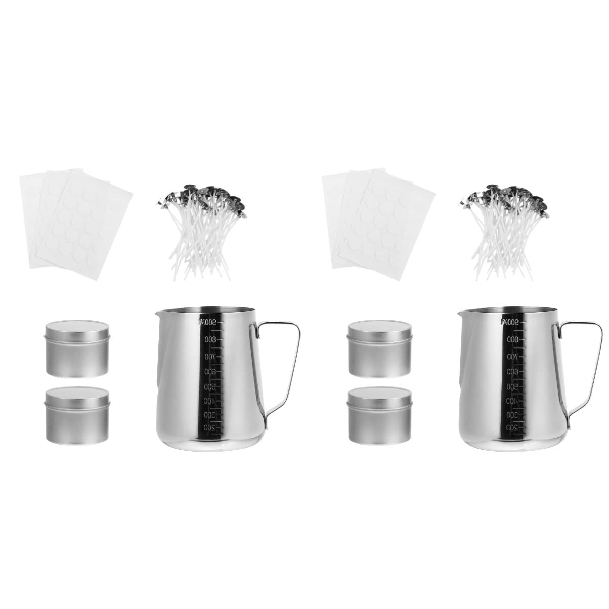 COHEALI 2-Piece DIY Candle Making Kit with Measuring Cups - Soy Wax Candle & Wax Melt Supplies for Beginners - Perfect for Home Decor, Gifts, and Relaxation