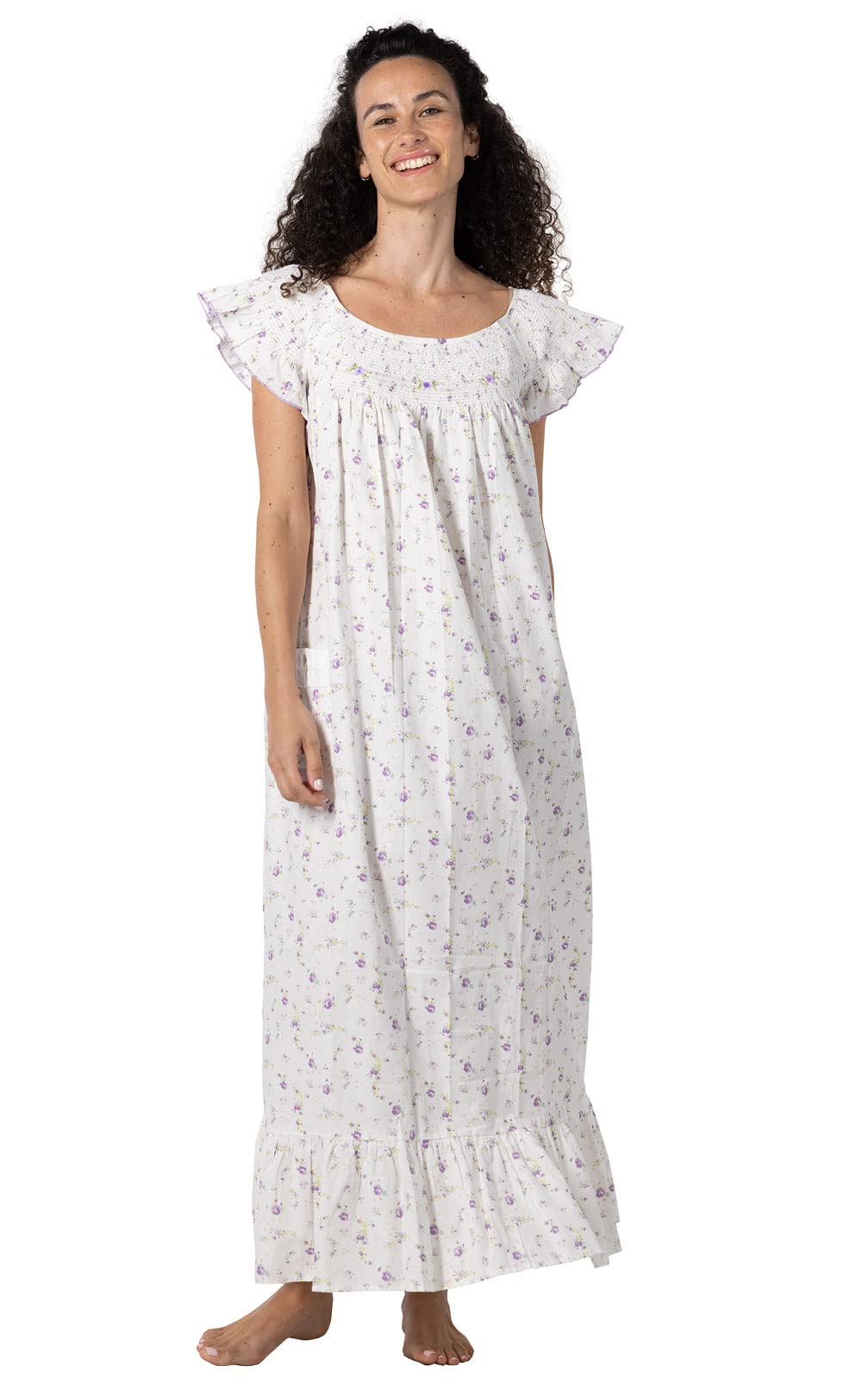 Best Cotton Nightgown for Women - Sleeveless 100% Cotton Sleepwear | Comfortable Summer Nightgown for Relaxing at Home