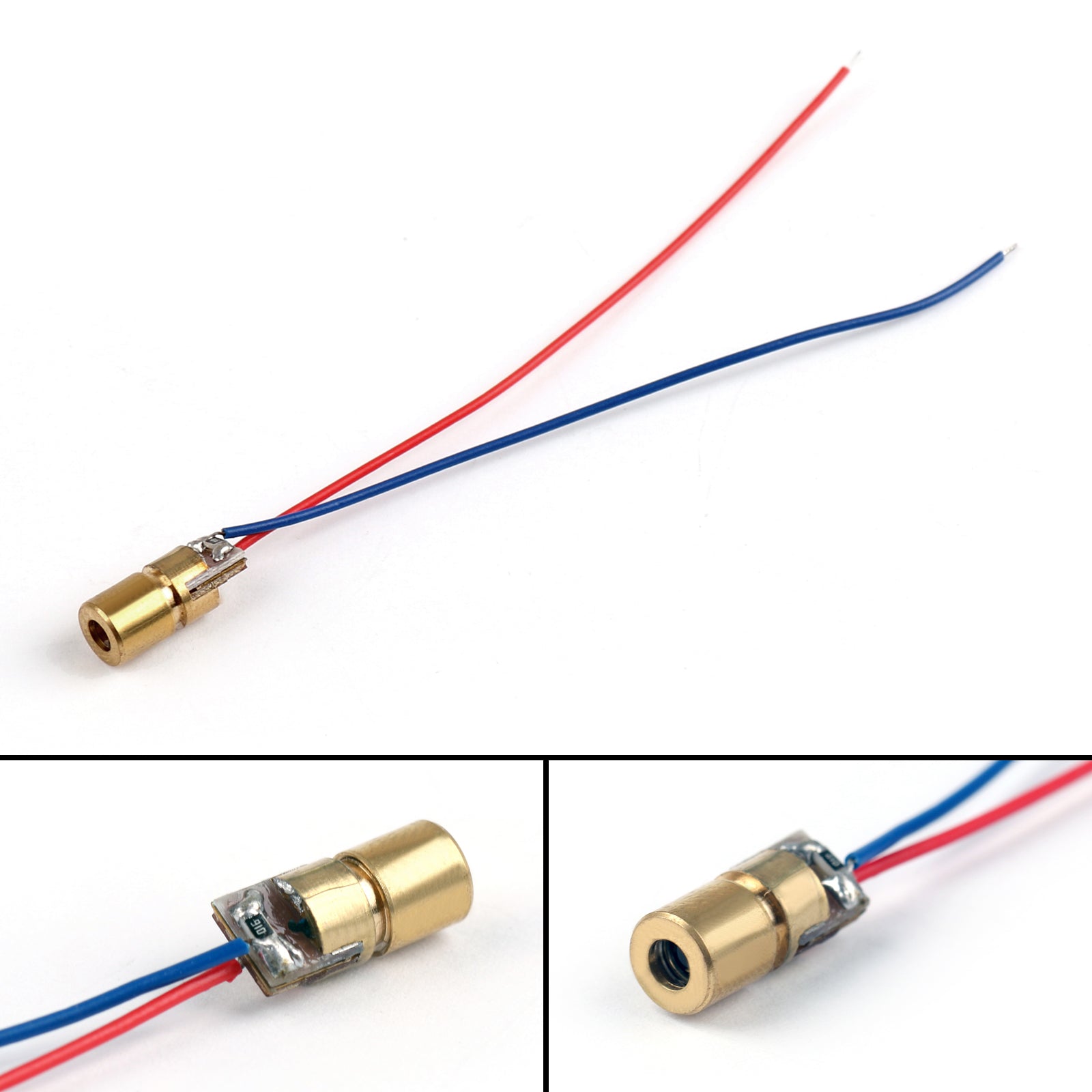 100Pcs 650nm 6mm 5V 5mW Red Laser Diode Module - Mini Dot Laser Head for DIY Projects, Science Experiments, and Laser Pointers (WL)