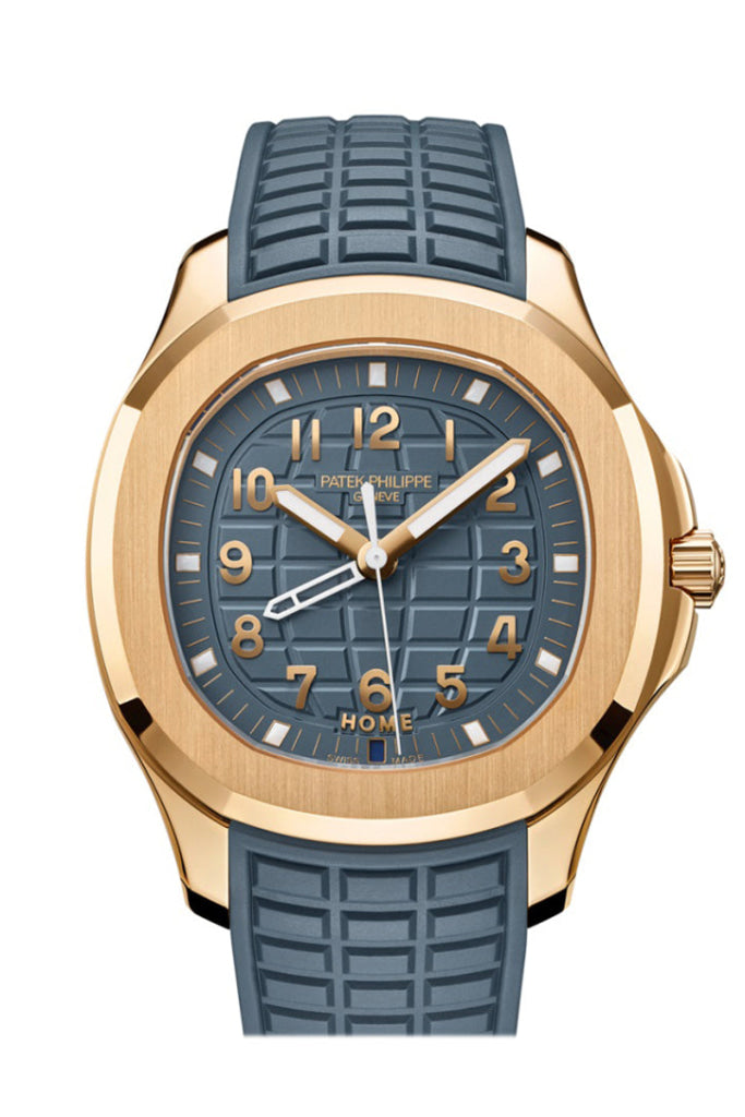 Patek Philippe Aquanaut Travel Time Quartz Watch - Blue Dial Rose Gold 5269R for Men | Luxury Sports Watch for Travel, Business & Special Occasions