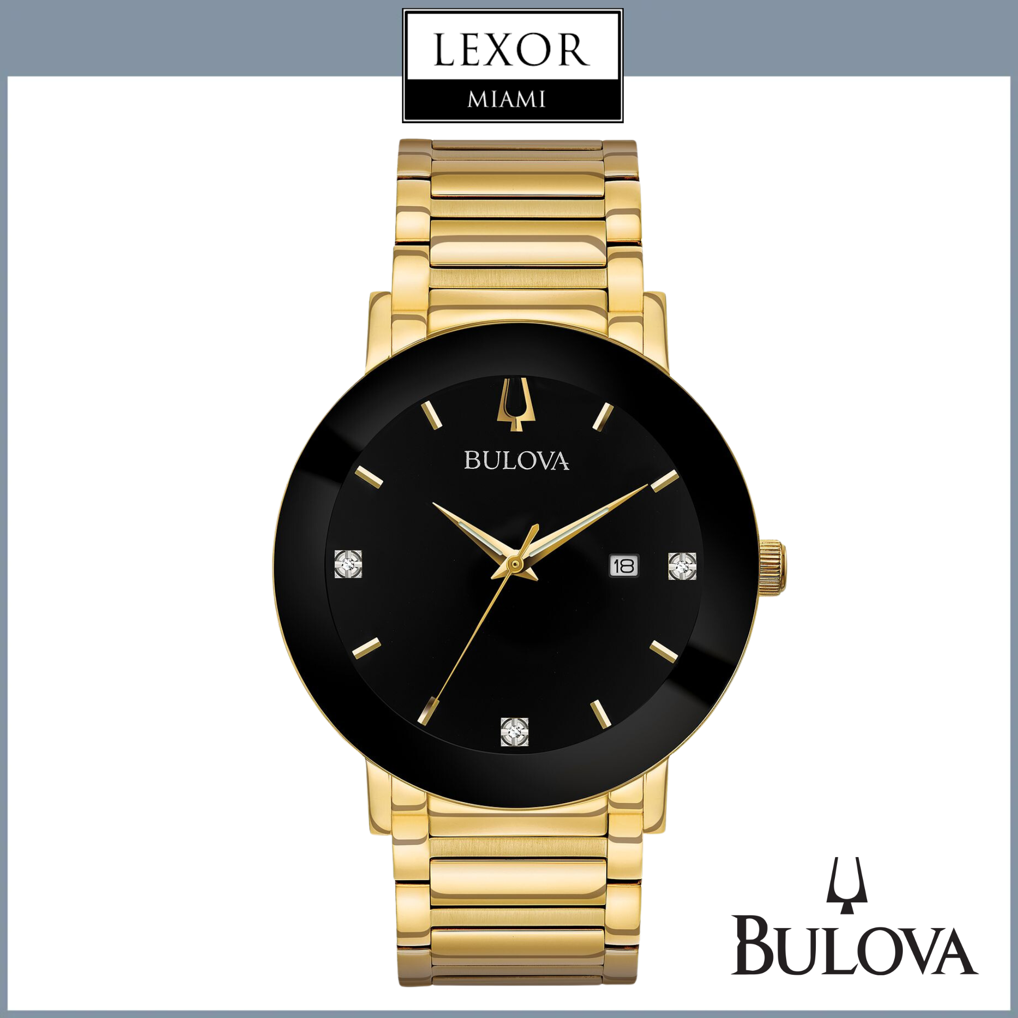 Bulova 97D116 Futuro Gold Stainless Steel Men's Watch - Luxury Dress Watch for Business & Formal Occasions