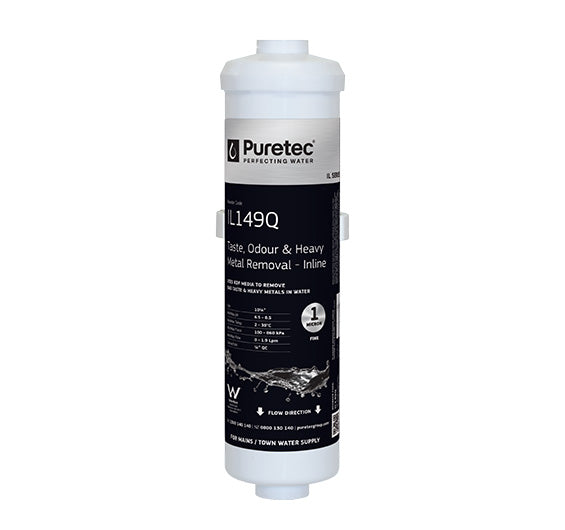Puretec X3 Inline Undersink Water Filtration System with High Loop Faucet - 1.9 LPM Flow Rate | Under Sink Water Filter for Clean Drinking Water | Perfect for Kitchen, RV, and Office Use