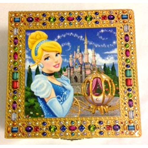 Disneyland Paris Cinderella Musical Jewelry Box - Princess Jewelry Storage & Gift for Girls - Perfect for Bedroom Decor, Birthday Gifts & Disney Collectibles