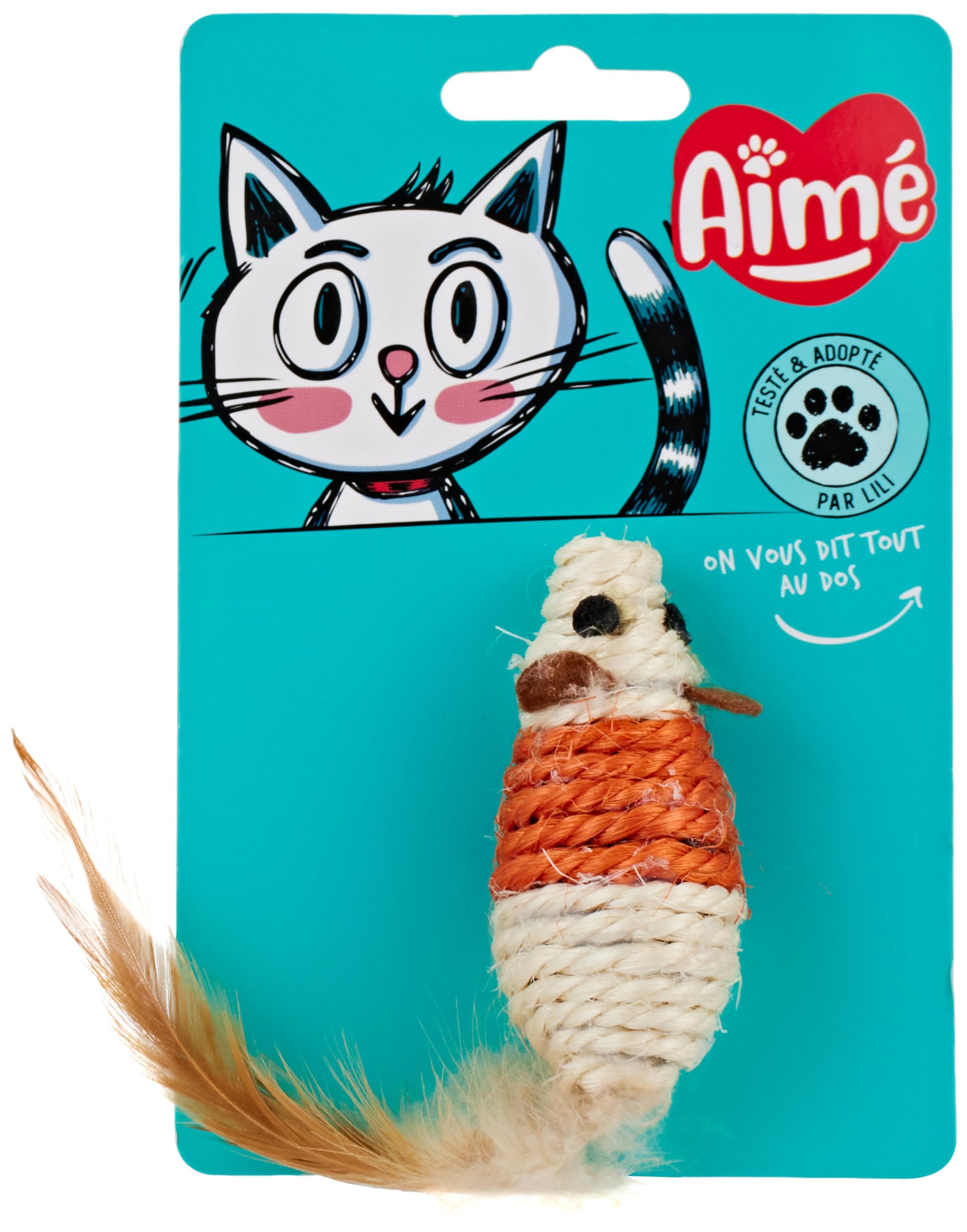 Eco-Friendly Sisal Cat Mouse Toy - Natural Fiber Interactive Play for Indoor & Outdoor Cats - Perfect for Scratching, Chasing, and Exercise
