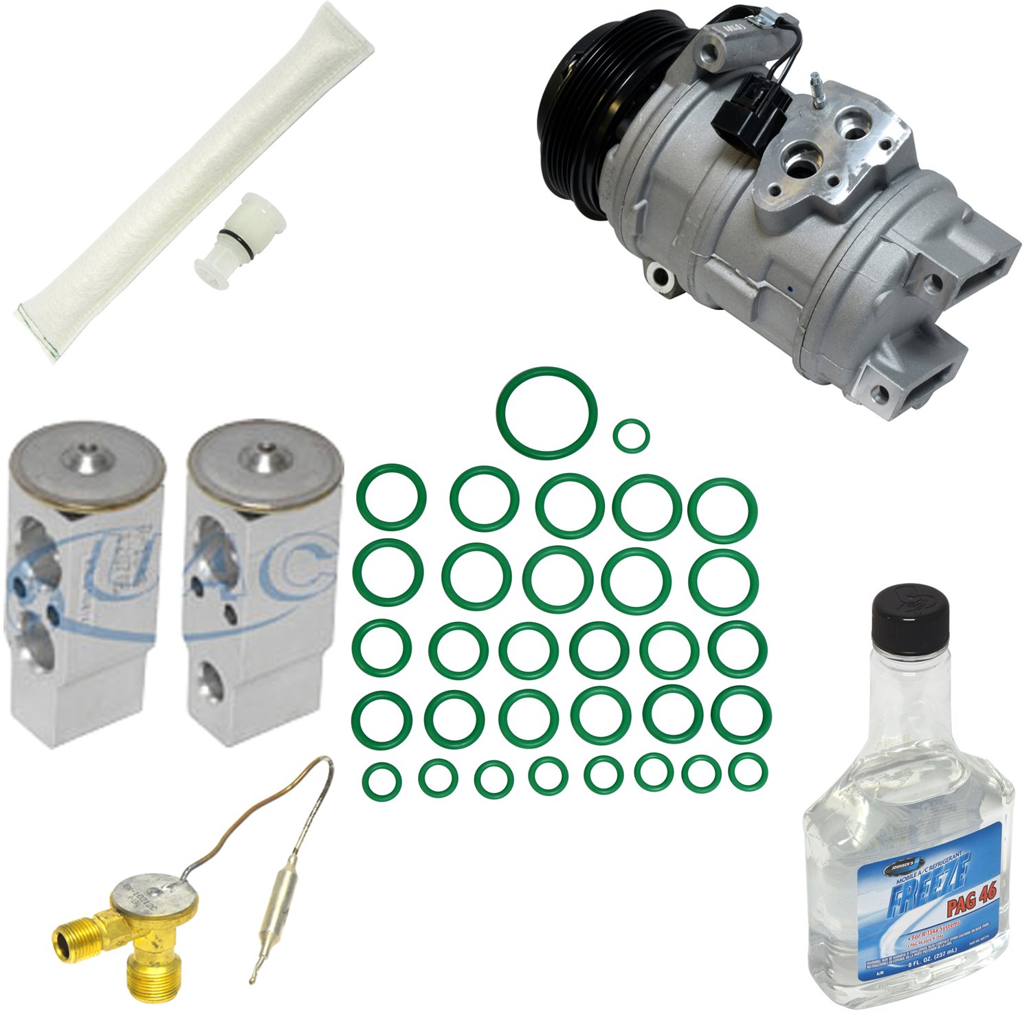 Universal Air Conditioner KT 3771 A/C Compressor and Component Kit - Replacement Parts for Car AC System Repair | Perfect for Home Garage & Professional Auto Shops
