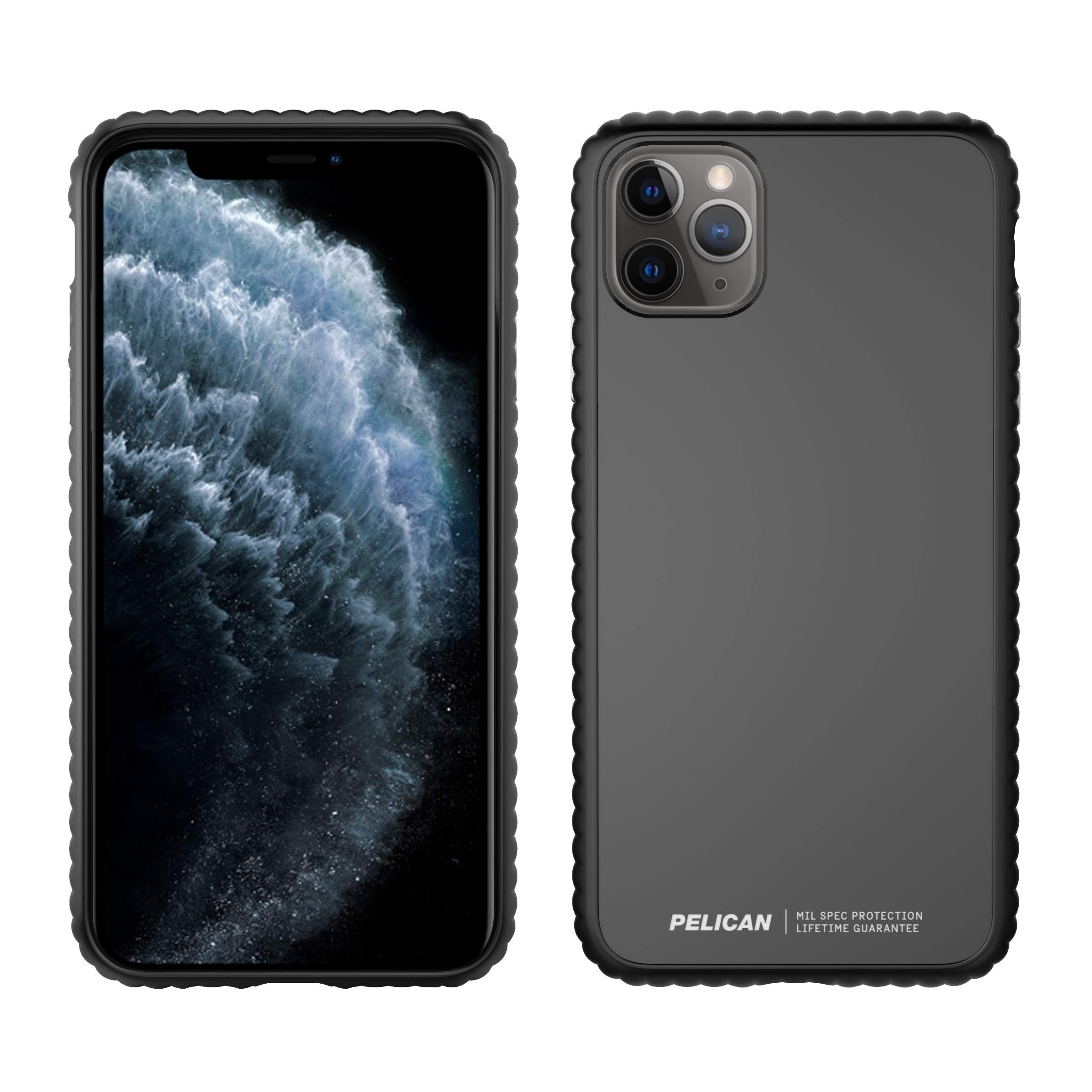 Pelican Guardian Series Military Grade Drop Tested TPU & Polycarbonate Protective Case for iPhone 11 Pro Max (Black) - Shockproof, Durable Phone Cover for Outdoor, Work & Daily Use
