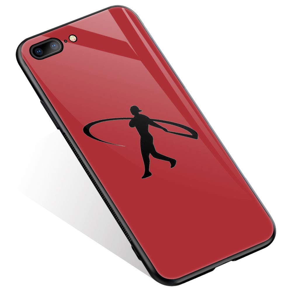 Premium iPhone 8/7/SE 2020 Case with Baseball Player Design - Shock-Absorbing TPU Bumper & Tempered Glass Back Protective Cover | Perfect for Sports Fans, Daily Use & Travel Protection