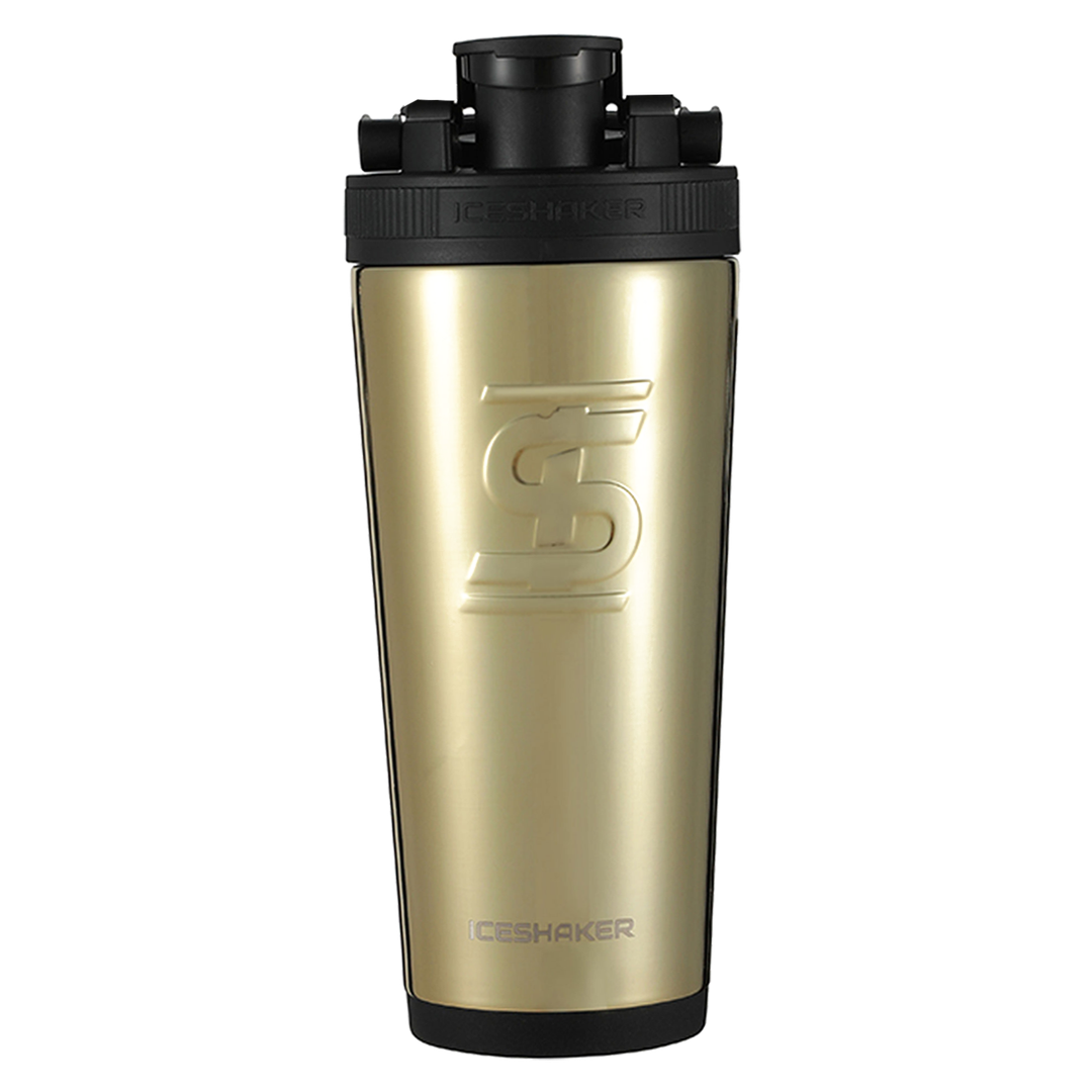 26oz Custom Gold Ice Shaker - Insulated Stainless Steel Protein Shaker Bottle for Gym, Workouts & Sports Hydration