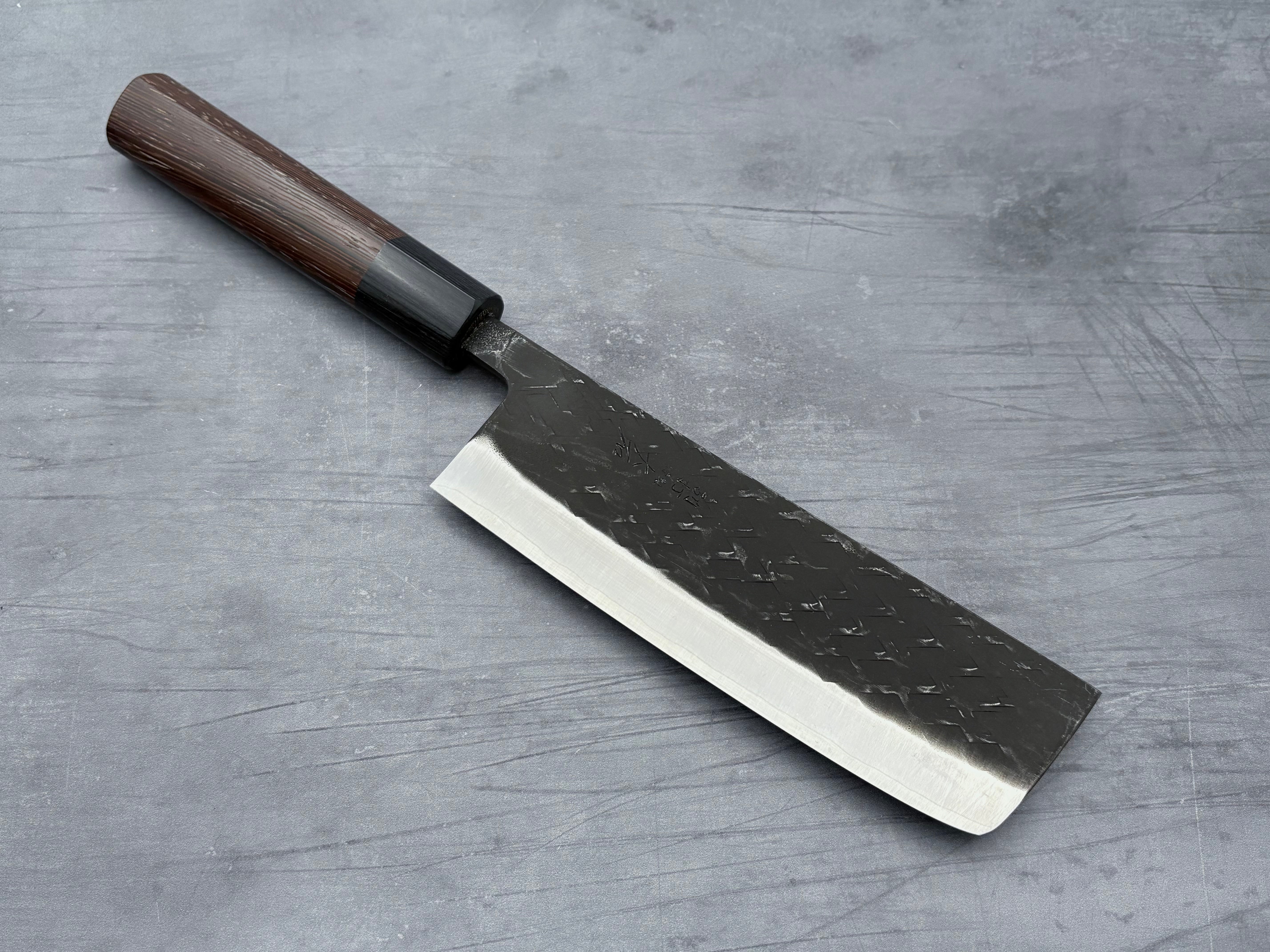 Premium Ohishi SLD Nakiri Knife - Japanese High-Carbon Steel Blade for Professional Chefs & Home Cooks - Perfect for Slicing, Dicing & Chopping Vegetables