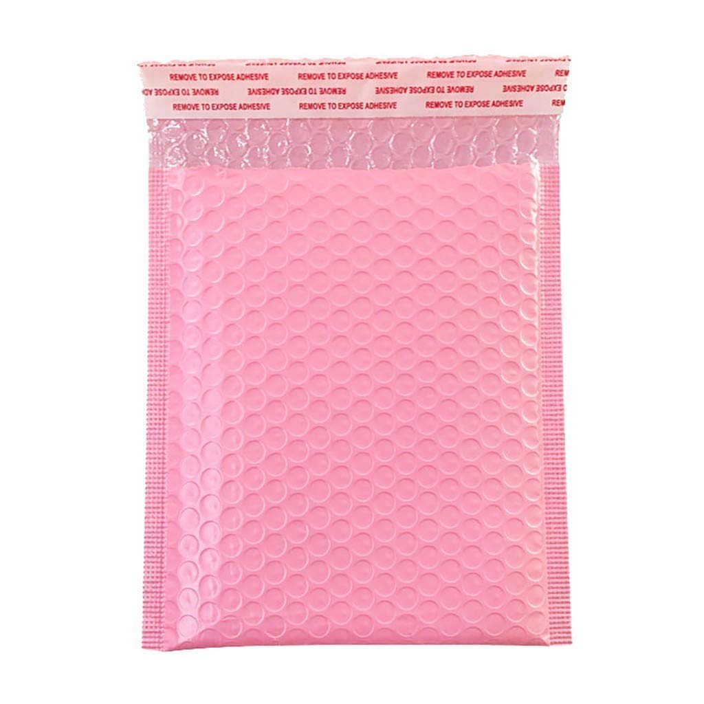 10Pcs Pink Bubble Mailers - Padded Poly Envelopes with Self-Seal for Shipping & Mailing | Perfect for Housekeeping, Organizers & Under Bed Storage