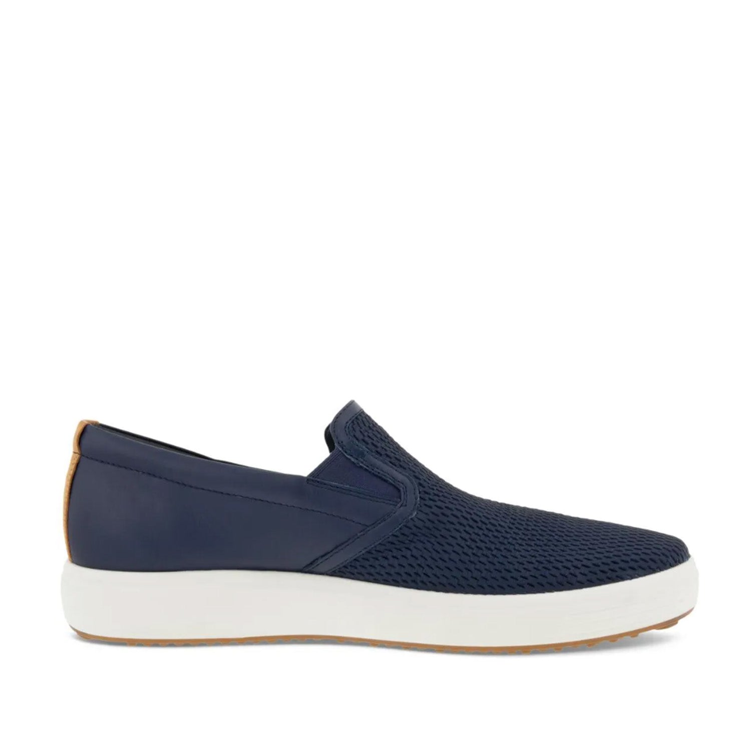 ECCO Men's Soft 7 Slip-On Loafers - Comfortable Casual Shoes for Men in Marine/Lion - Perfect for Office, Travel & Everyday Wear