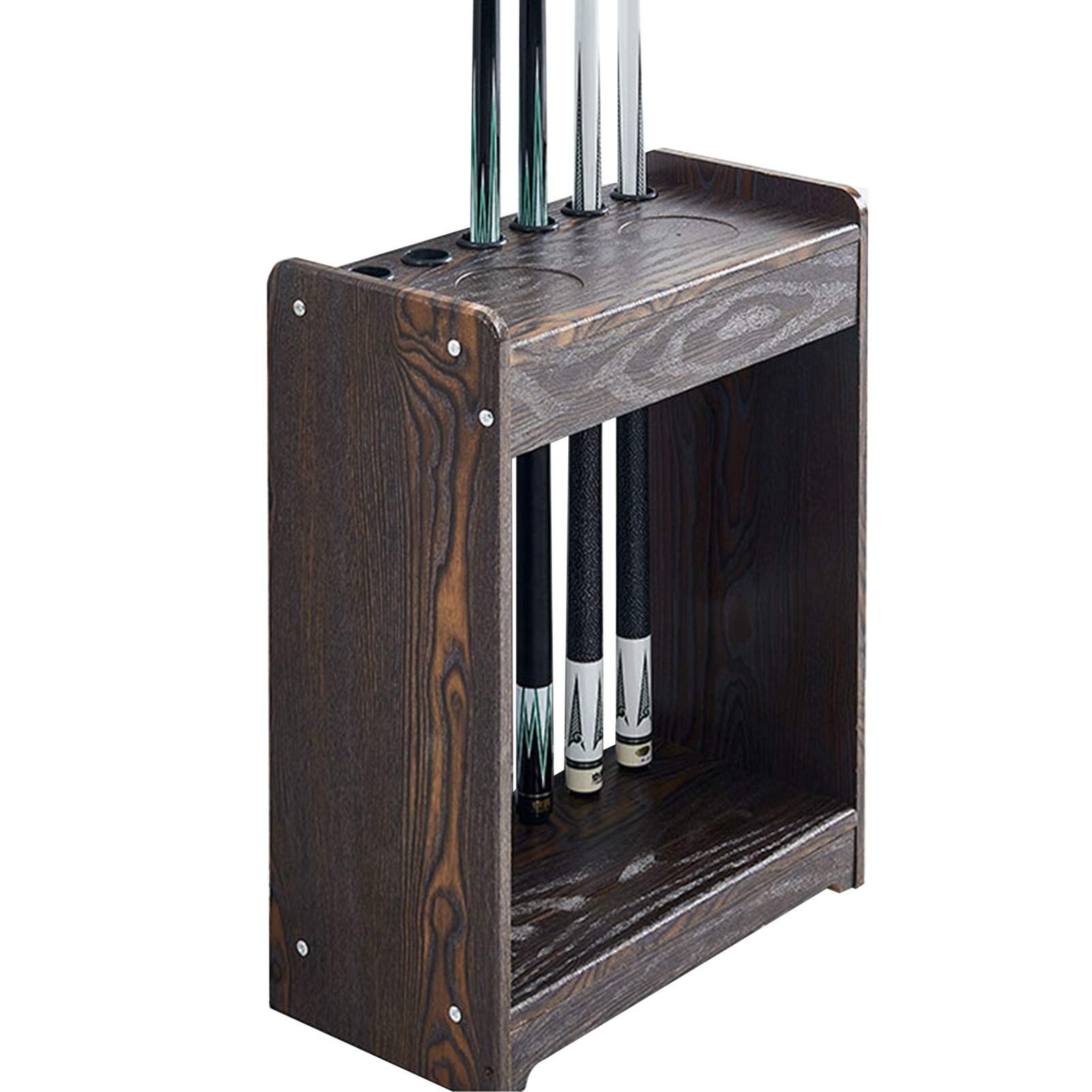 Premium Hardwood Floor-Standing Pool Cue Rack - Holds 6 Billiard Cues Securely | Easy Assembly & Space-Saving Design | Perfect for Home Game Rooms, Bars & Billiard Halls | Durable Cue Storage Solution for Pool Players