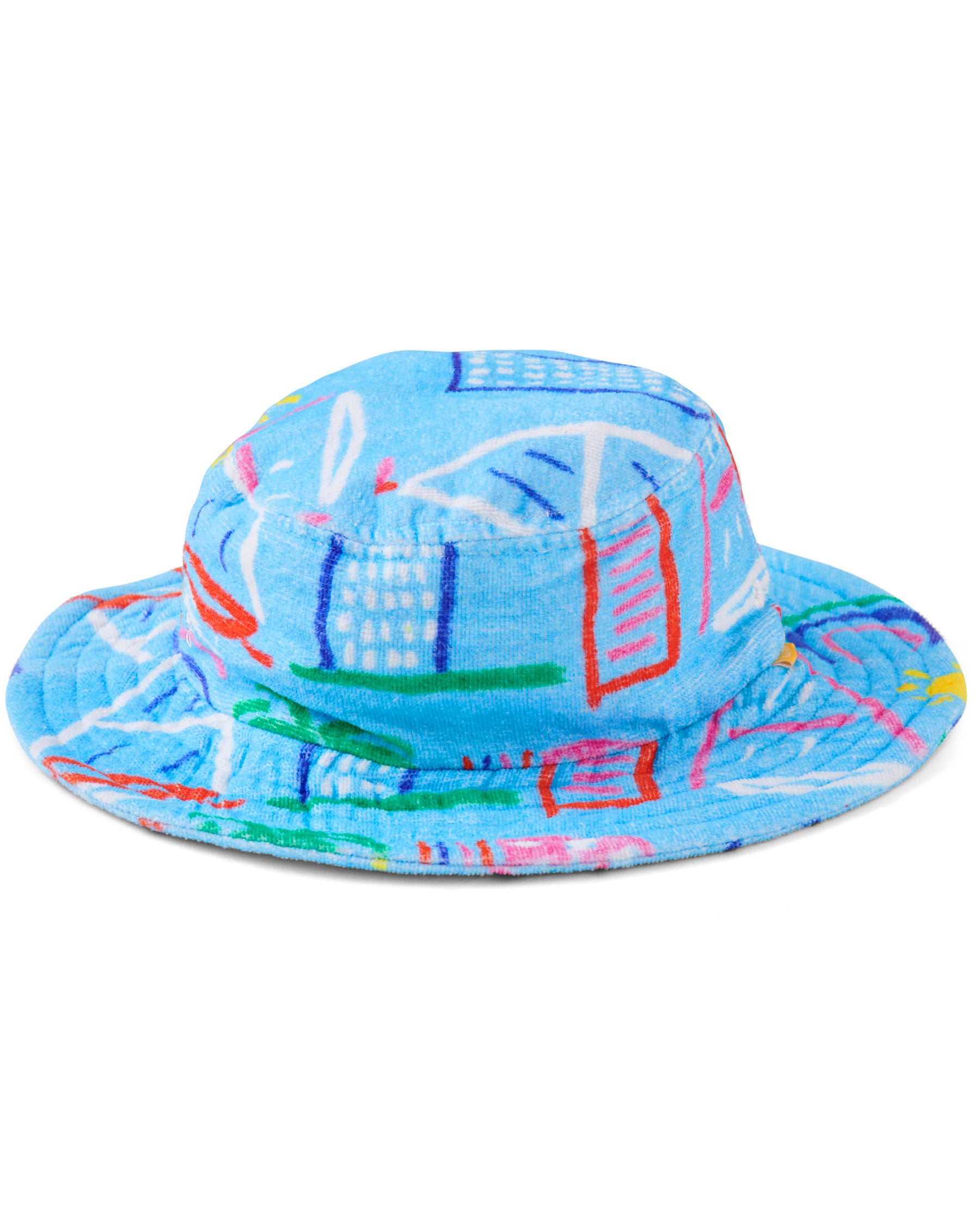 Kip&Co x Ken Done Australia Mate Terry Beach Hat - Sun Protection Wide Brim Hat for Women & Men - Perfect for Beach, Pool, and Outdoor Summer Activities
