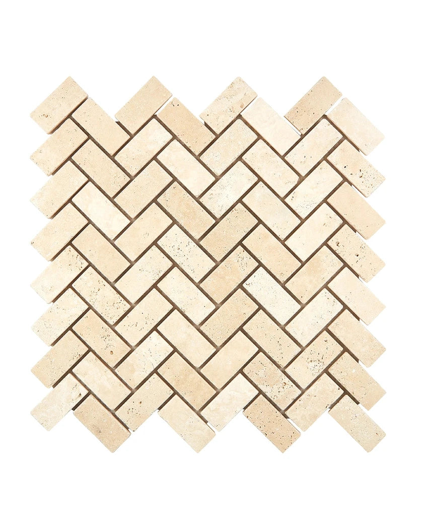 Ivory Travertine Mosaic Tile 1