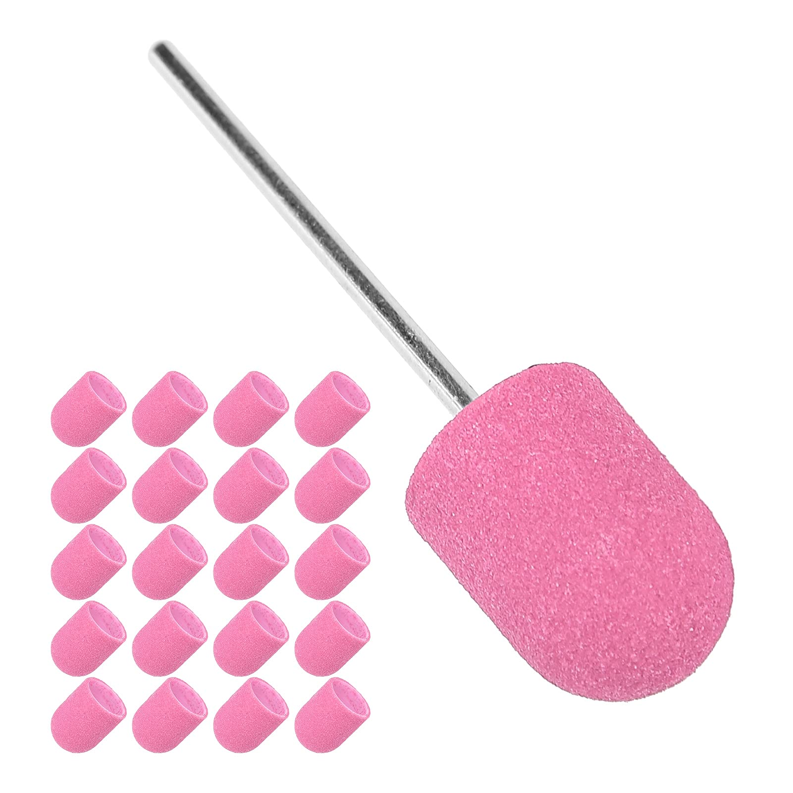 Professional Nail Sanding Cap & Drill Bit - Durable Polish & Trim for Nail Artists & Salons (Pink) | Perfect for Manicures, Pedicures & Nail Art Designs