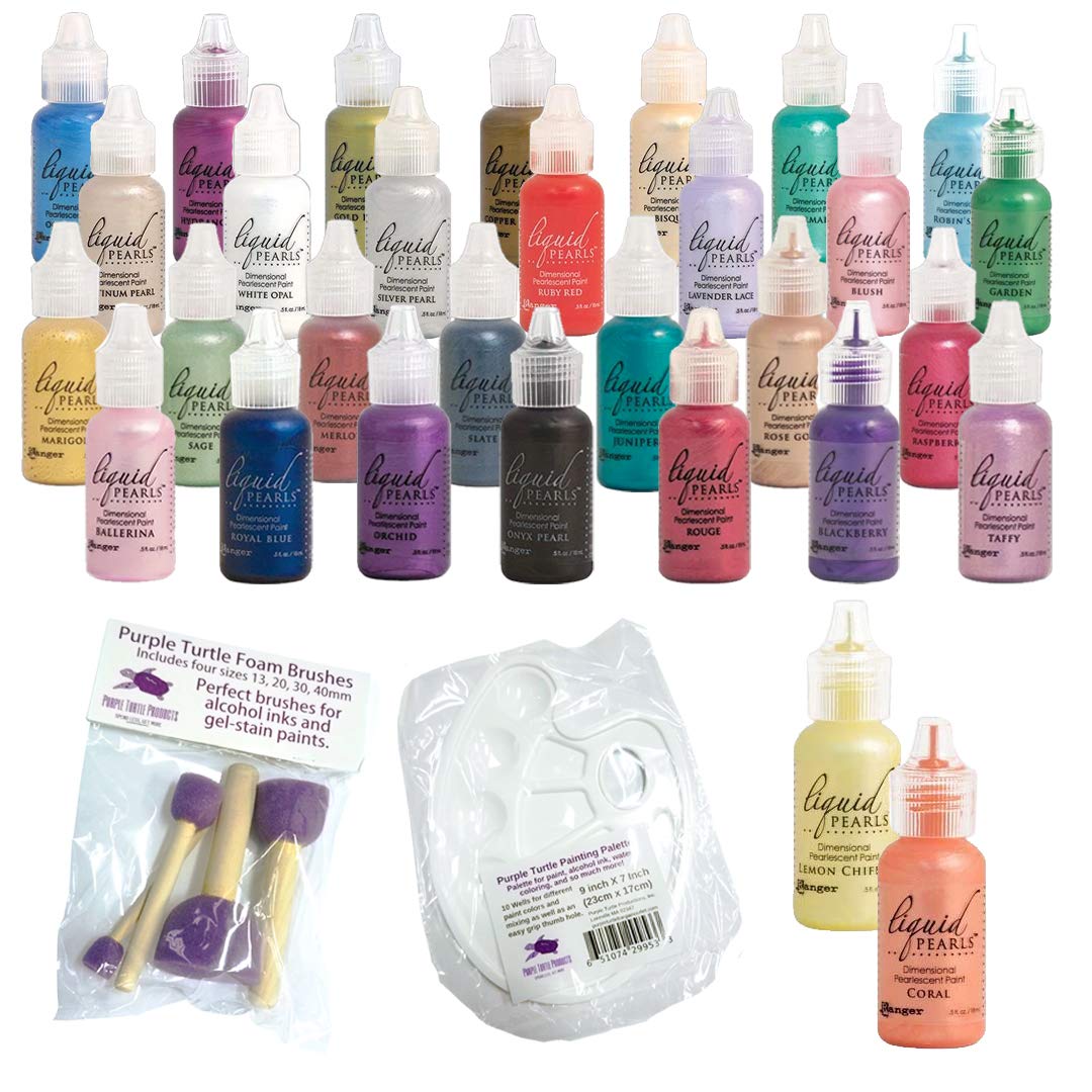 Ranger Liquid Pearls 30-Piece Set for DIY Crafts & Scrapbooking