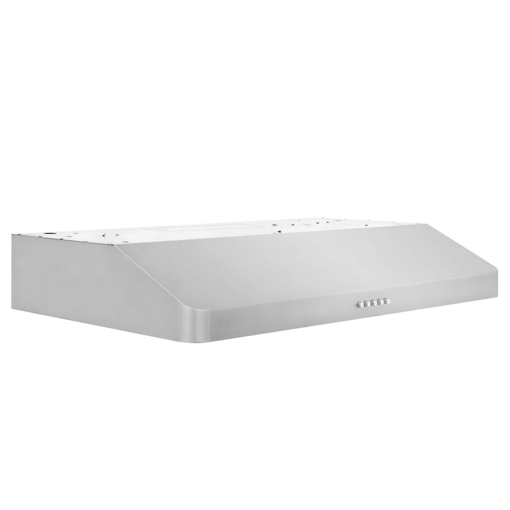 ZLINE 30 Inch 400 CFM Ducted Under Cabinet Range Hood - Stainless Steel, Hardwired Power (Model 617 30) - Perfect for Modern Kitchens & Efficient Smoke Removal