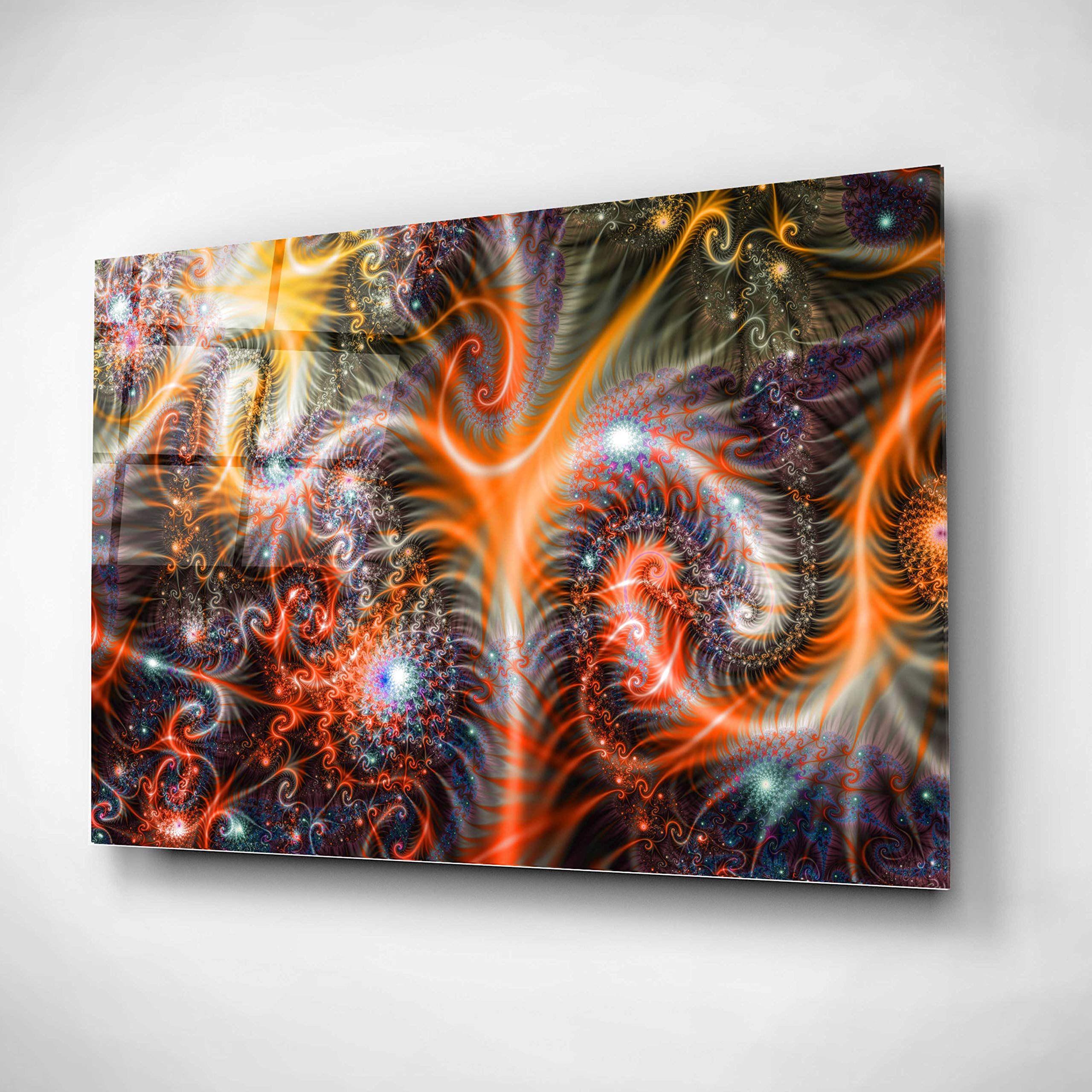Epic 'Amoeba' Abstract Acrylic Glass Wall Art - 16x24 Inches Modern Home Decor for Living Room, Bedroom & Office