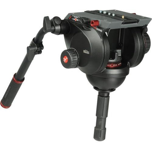 Manfrotto 509 Professional Fluid Video Head with 100mm Ball - Smooth Pan & Tilt for DSLR Cameras - Perfect for Filmmaking, Vlogging & Live Streaming