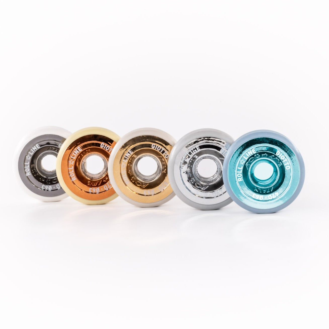 Roll Line Giotto 63mm Wheels 8pk - Premium Roller Skating Wheels for Indoor & Outdoor Use - Perfect for Artistic Skating, Dance, and Roller Derby