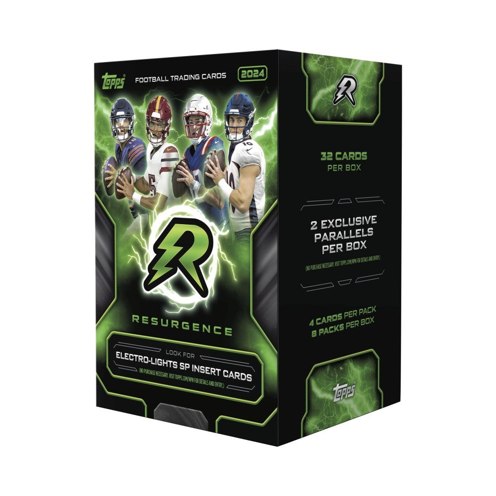 2024 Topps Resurgence Football Blaster Box - NFL Trading Cards Collection for Collectors & Fans - Perfect for Gifts, Fantasy Sports & Game Room Decor