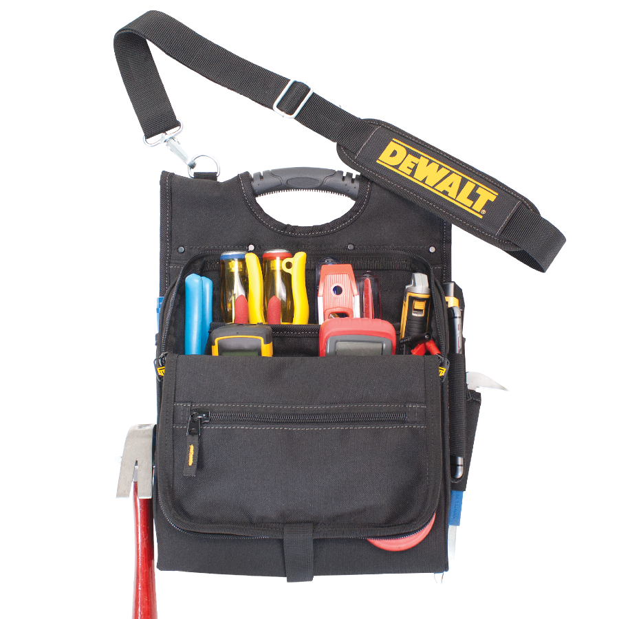 DeWalt DG5609 20-Pocket Zippered Electrician's Tool Pouch - Durable Organizer for Electricians, Contractors & DIY Projects | Perfect for Wiring, Repairs & Job Site Organization
