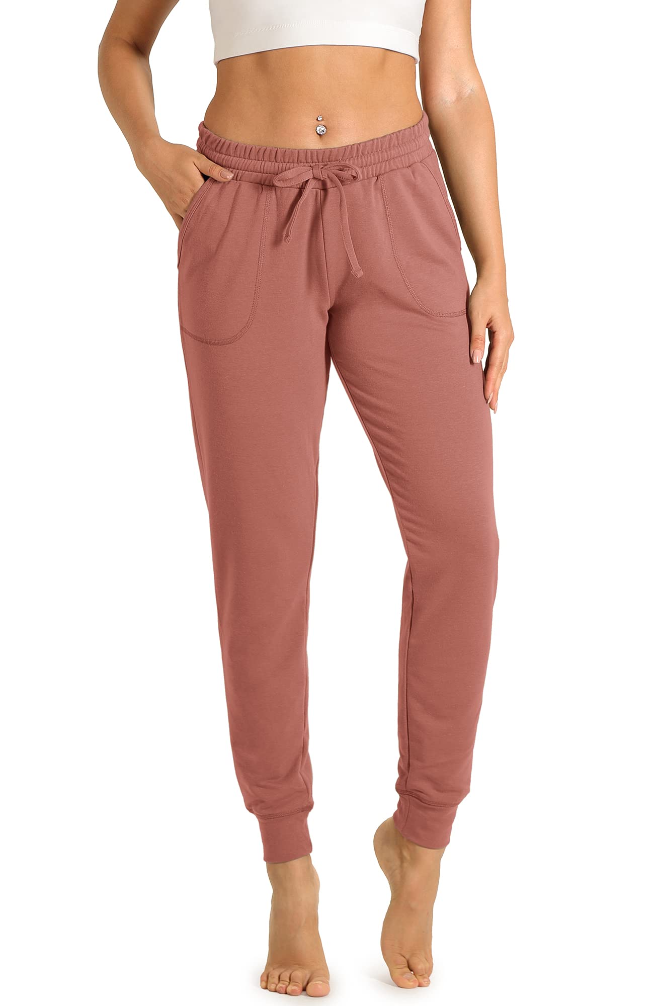 Icyzone Women's High Waisted Jogger Sweatpants - Soft Athletic Yoga Lounge Pants with Pockets for Running, Gym Workouts & Casual Wear