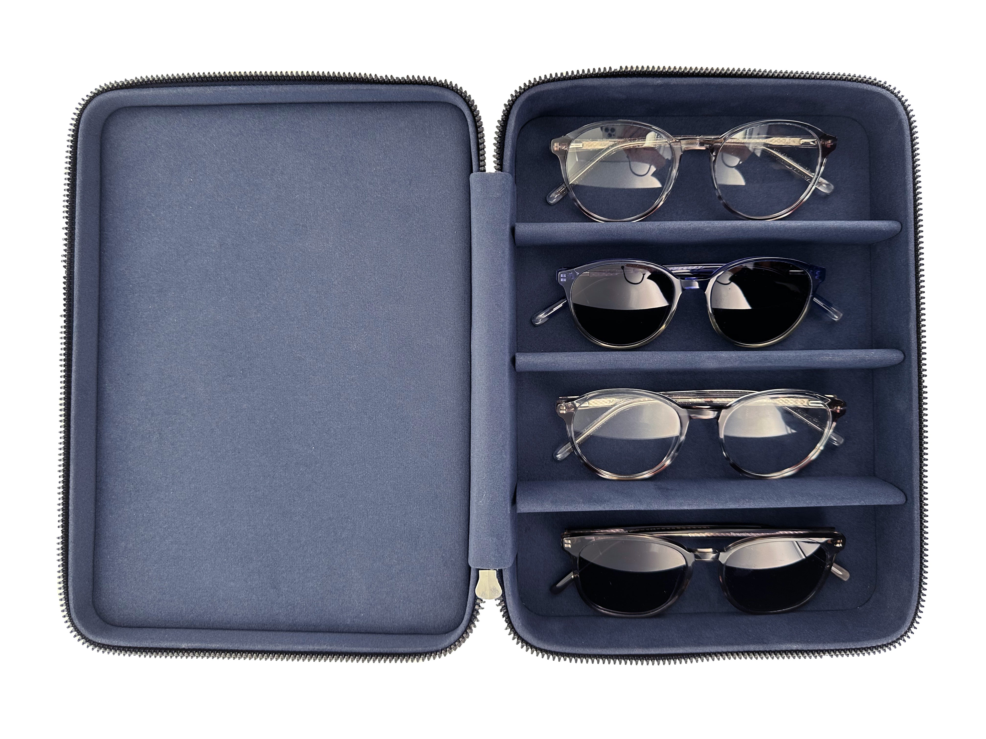 Luxury Fashion Eyewear Case - Multi-Frame Glasses Holder for Sunglasses & Reading Glasses - Perfect for Travel, Work, and Daily Protection